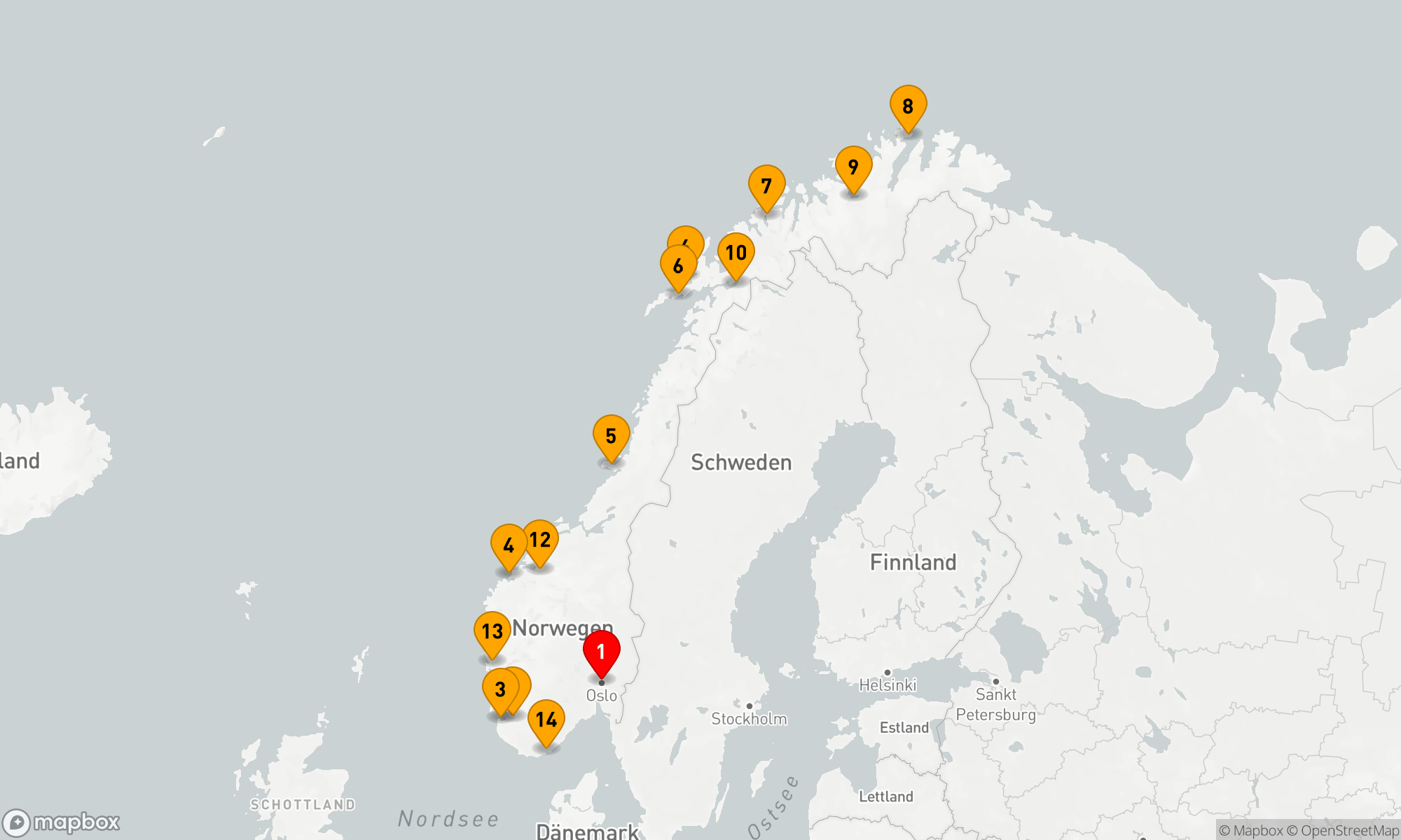 Route 14 Nächte - Die Nordkap-Linie