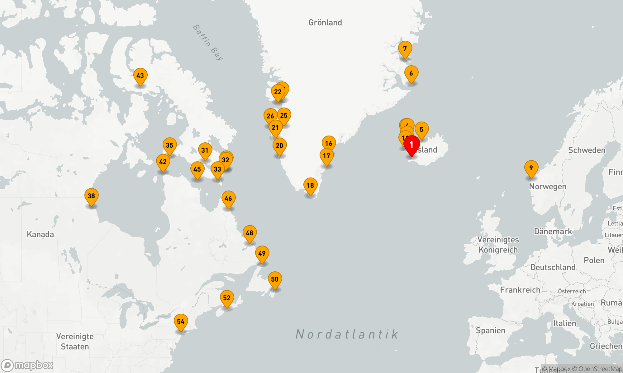 Route 54 Nächte - Große Reise: Arktische Entdeckung von Reykjavik nach New York