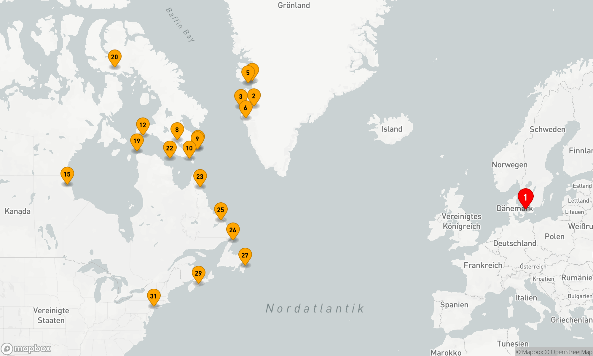 Route 31 Nächte - Ultimative Grönland,  Hudson Bay & Nordkanadas Tierwelt
