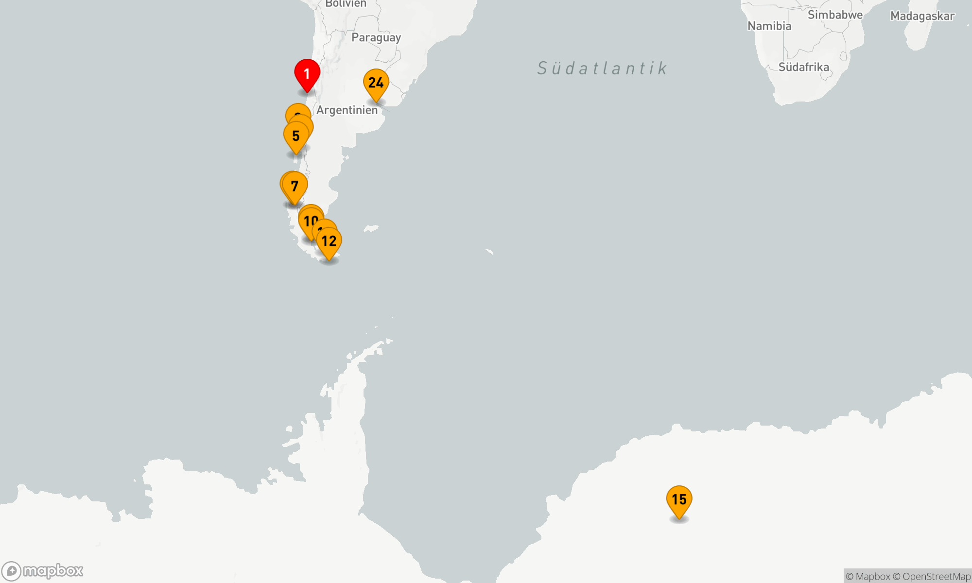 Route 23 Nächte - Ultimative chilenische Fjorde und das Weddellmeer der Antarktis