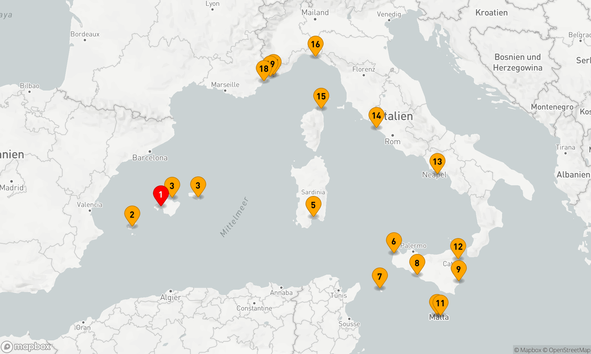 Route 18 Nächte - Ultimatives Mittelmeer in der Tiefe