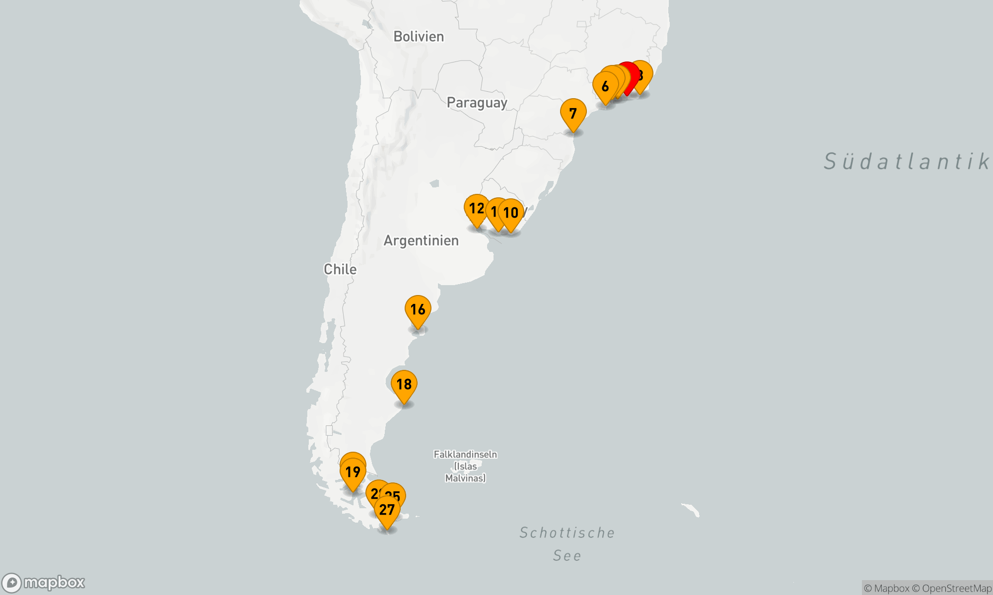 Route 27 Nächte - Ultimatives Brasilien,  Patagonien und die chilenischen Fjorde