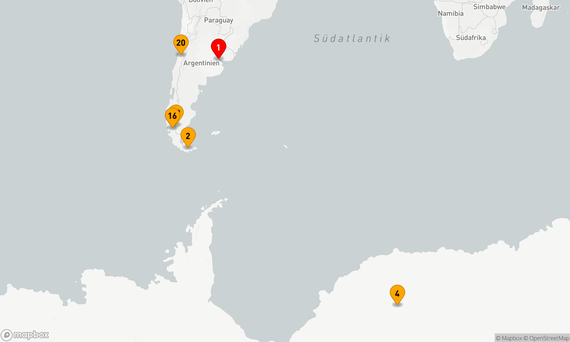 Route 20 Nächte - Wunder von Patagonien & Antarktis - Kreuzfahrt & Landreise