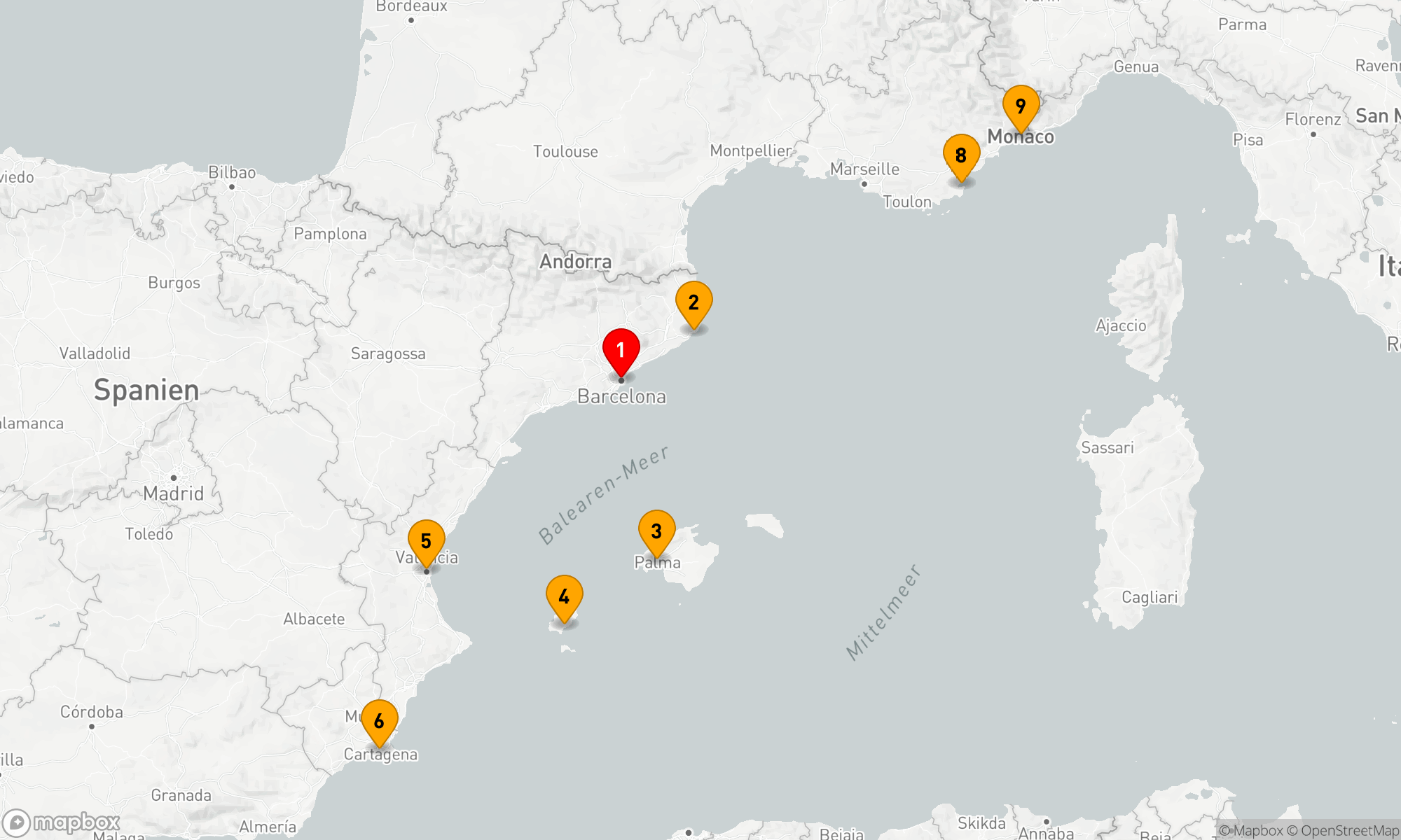 Route 8 Nächte - Mediterrane Eleganz und Glamour