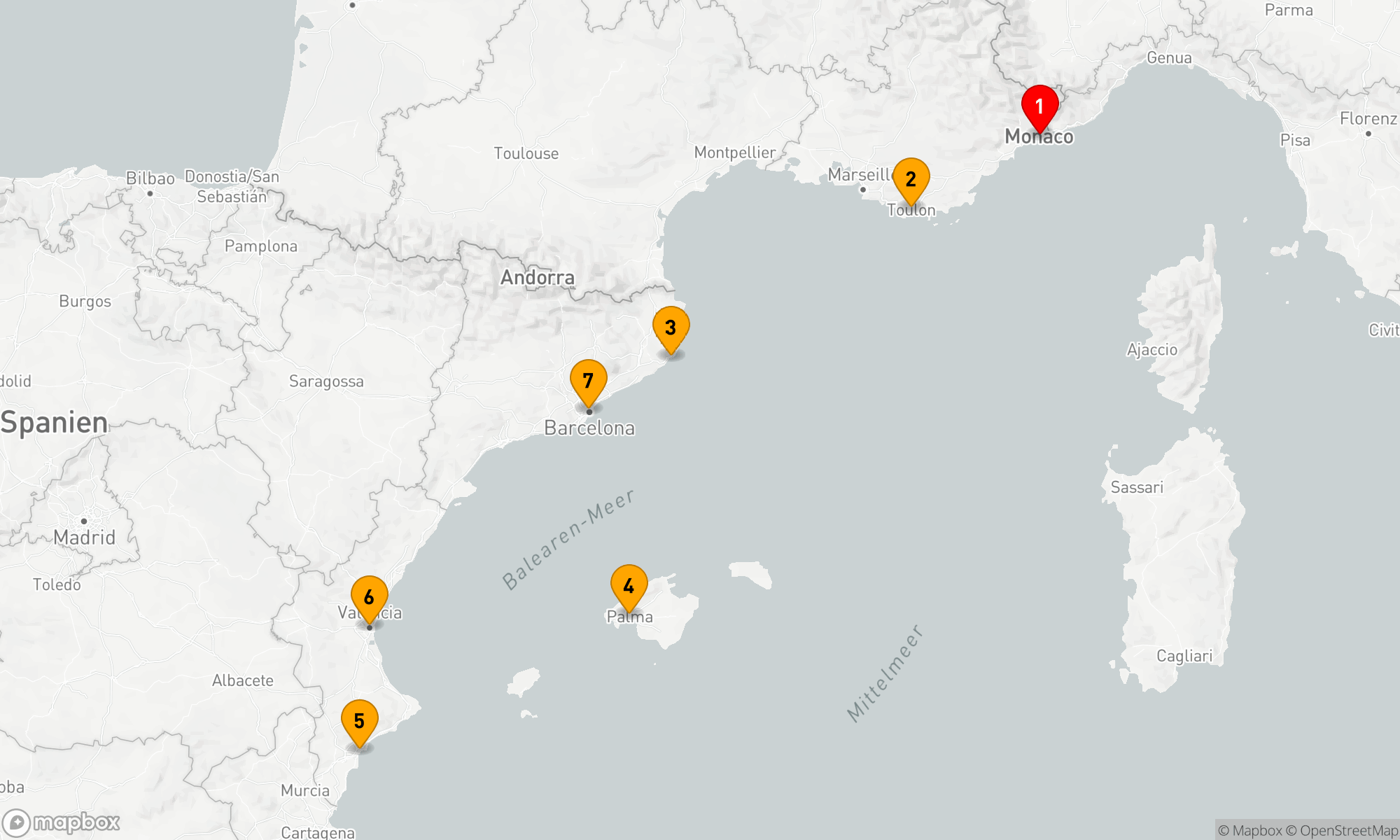 Route 6 Nächte - Mediterrane Küstenimpressionen