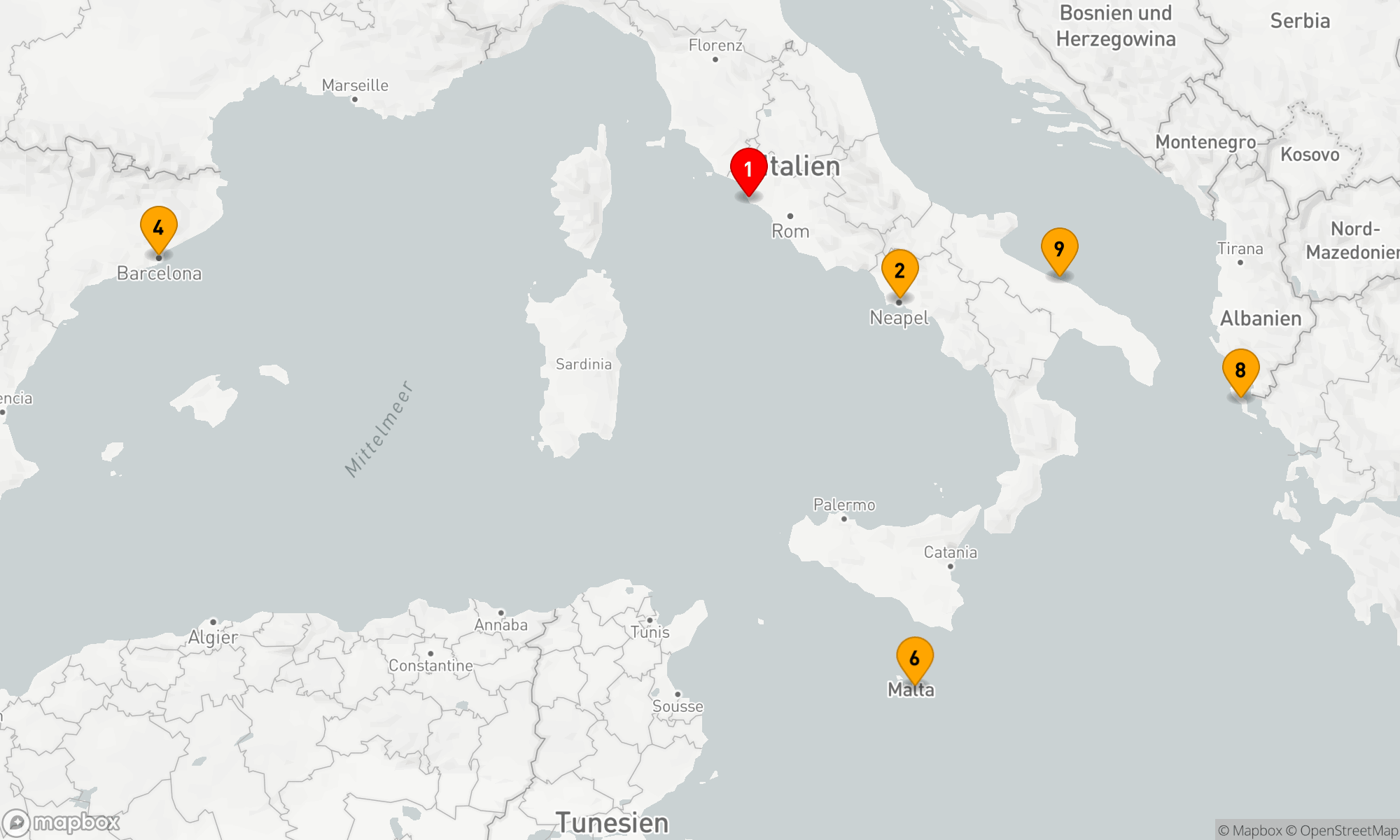 Route 8 Nächte - Mediterrane Entdeckungsreise