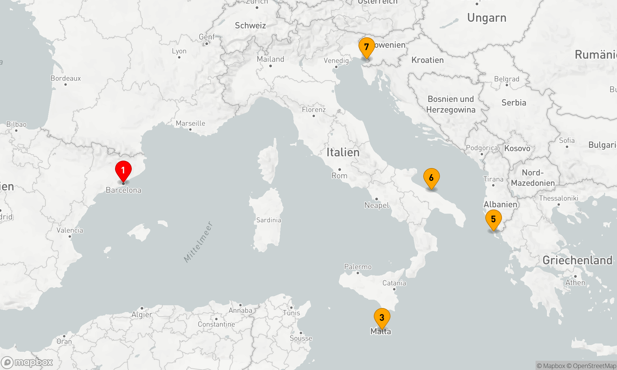 Route 6 Nächte - Mediterranes Entdeckerglück