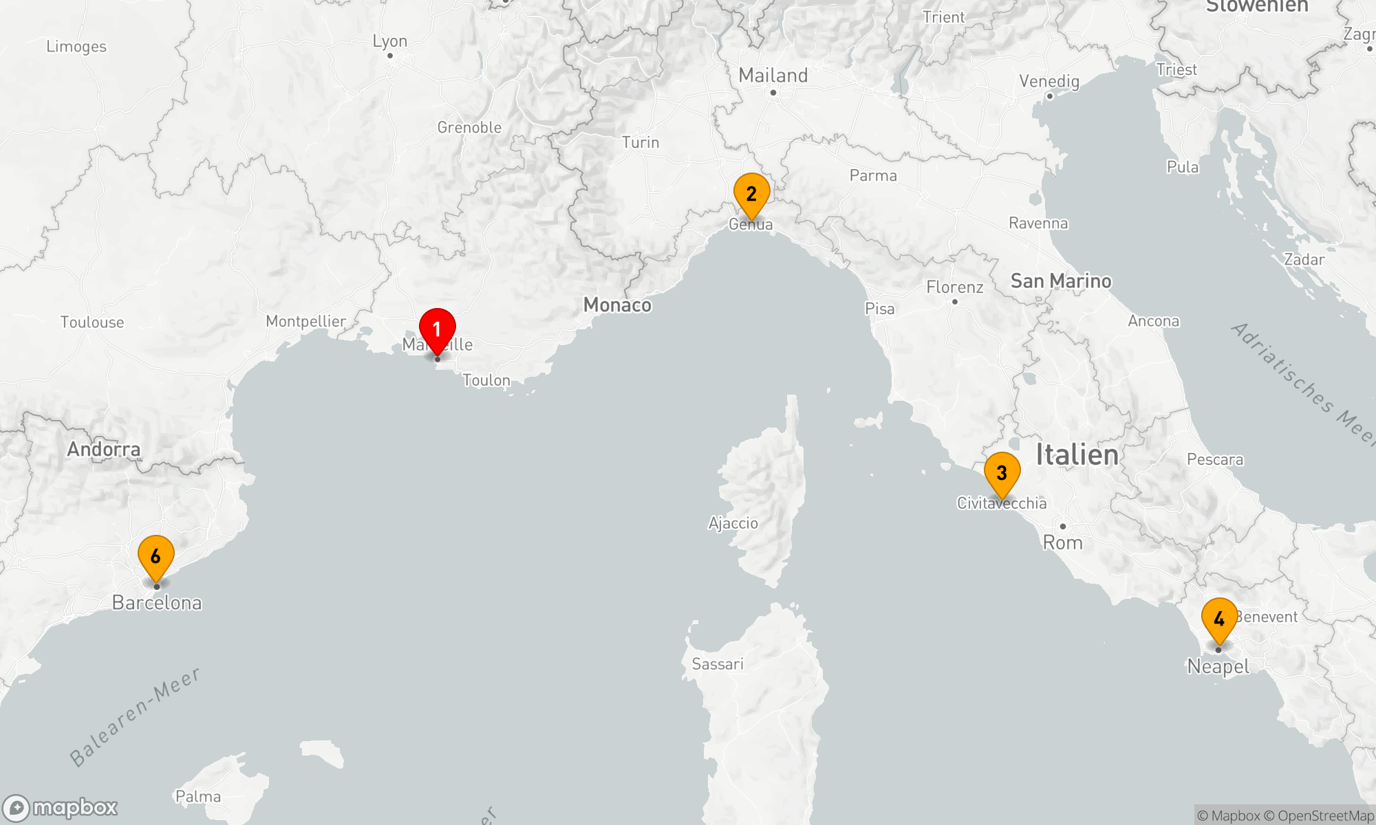 Route 5 Nächte - Mediterranes Abenteuerglück