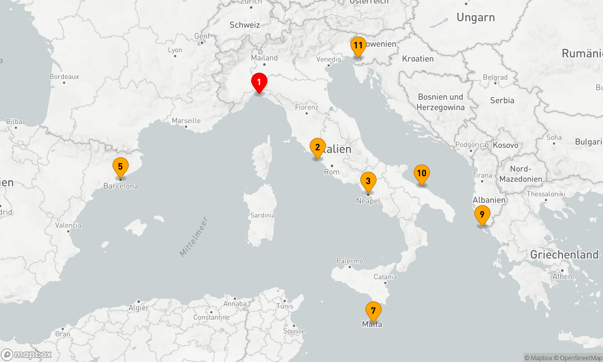 Route 10 Nächte - Mediterrane Entdeckungsreise