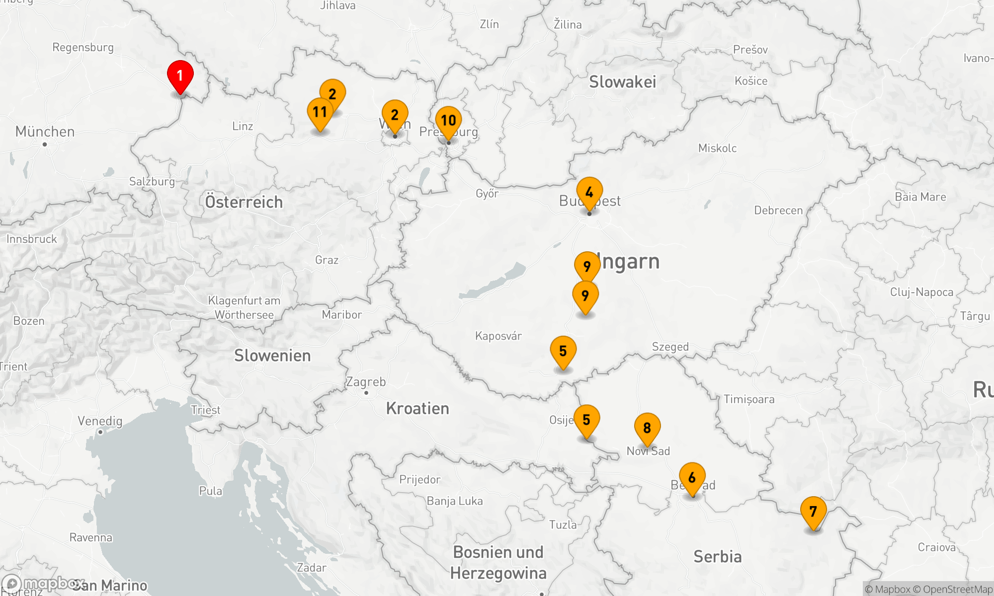 Route 11 Nächte - Donaukaleidoskop