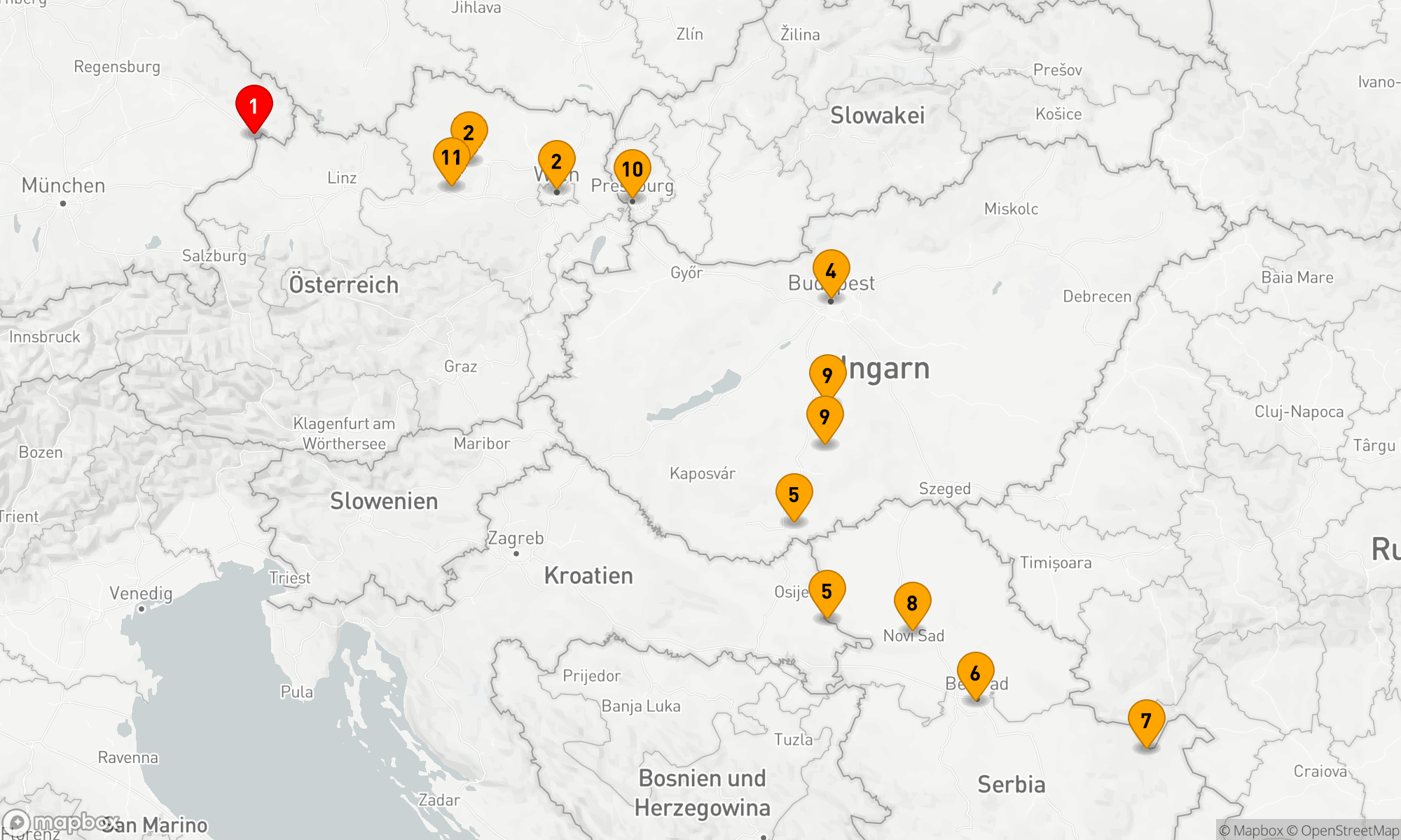Route 11 Nächte - Donaukaleidoskop