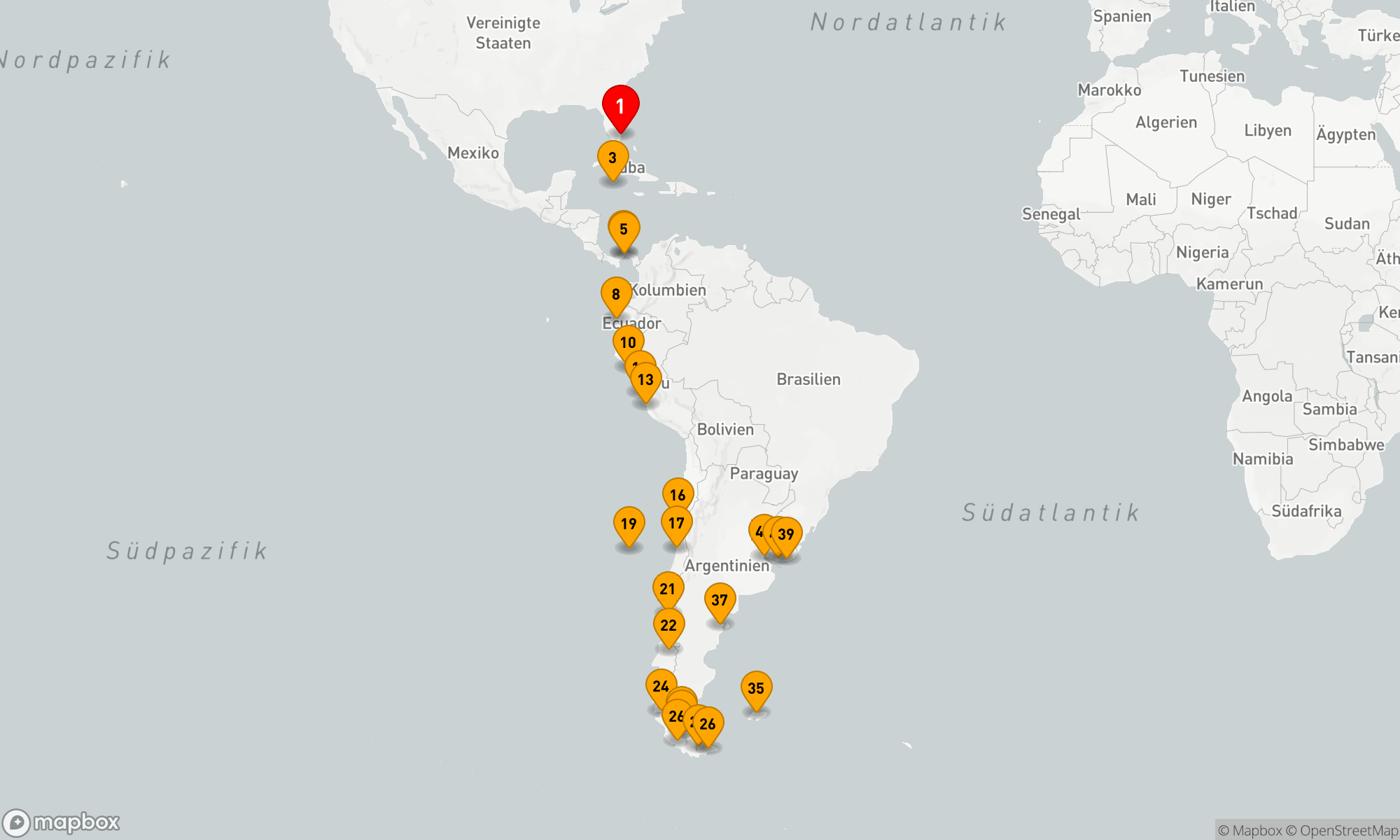 Route 41 Nächte - GROSSE SÜDAMERIKA- & ANTARKTIS-REISE