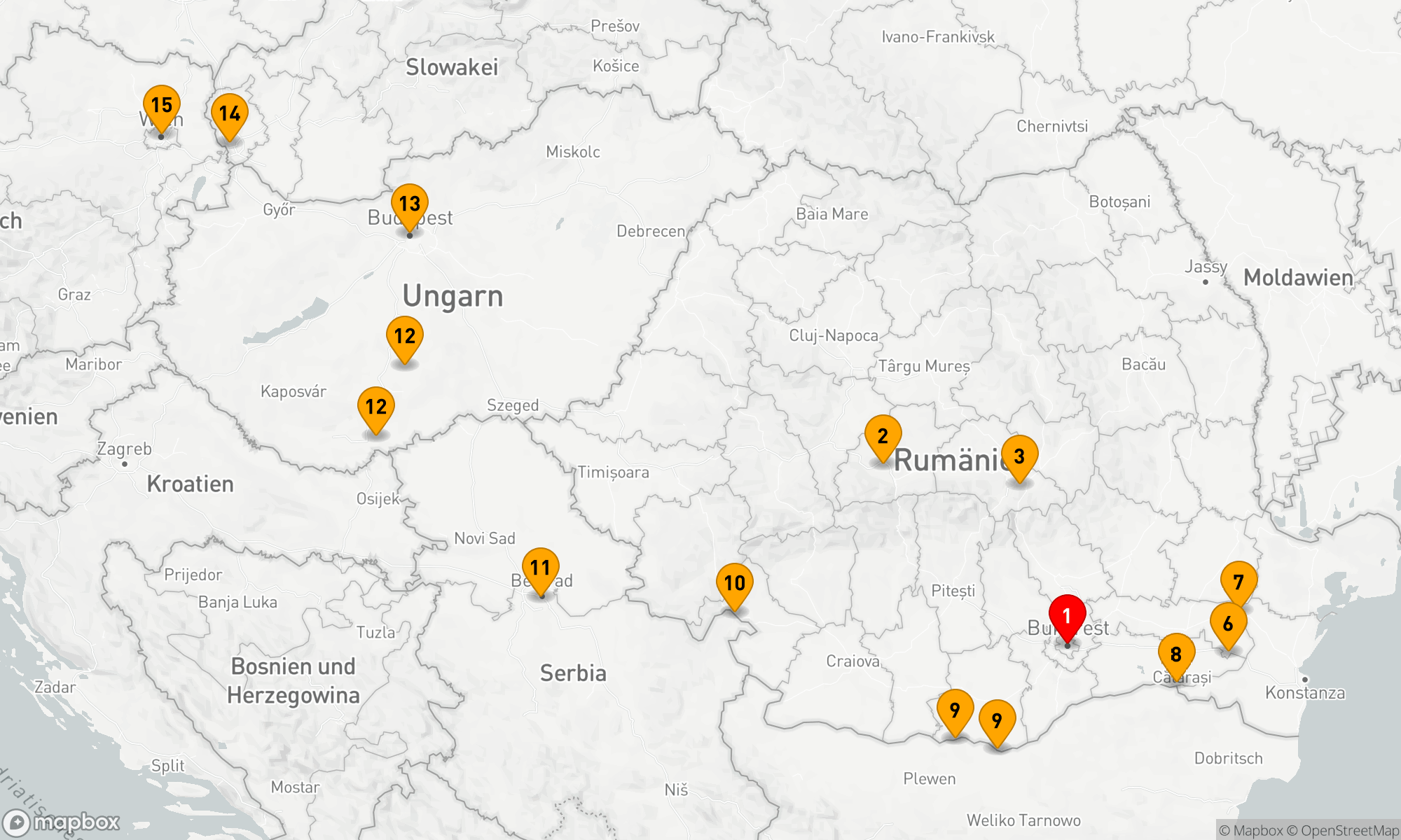 Route 14 Nächte - Transsilvanien und Donau Abenteuer