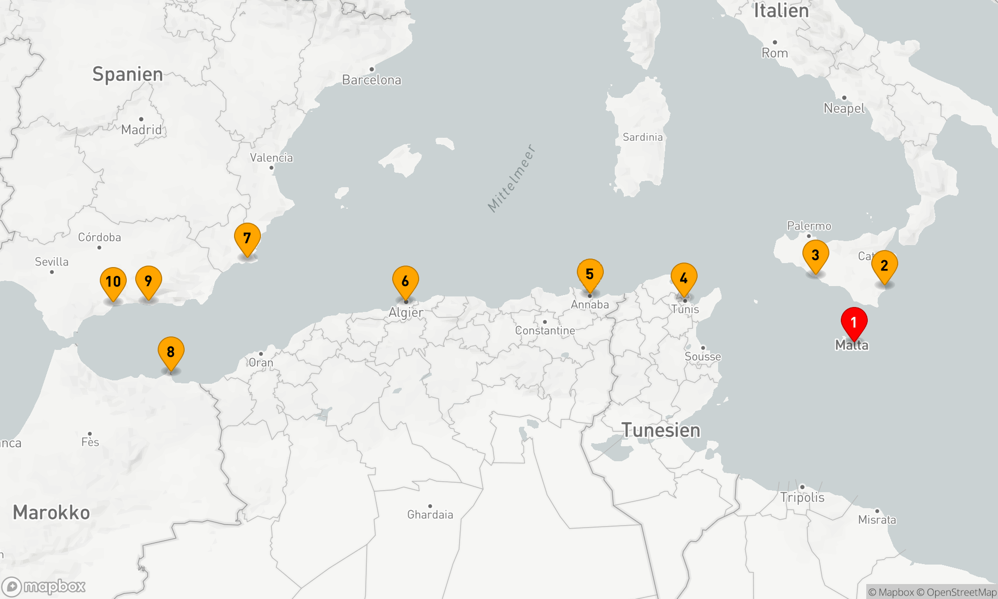 Route 9 Nächte - Eintauchen in die alten Zivilisationen des Mittelmeers