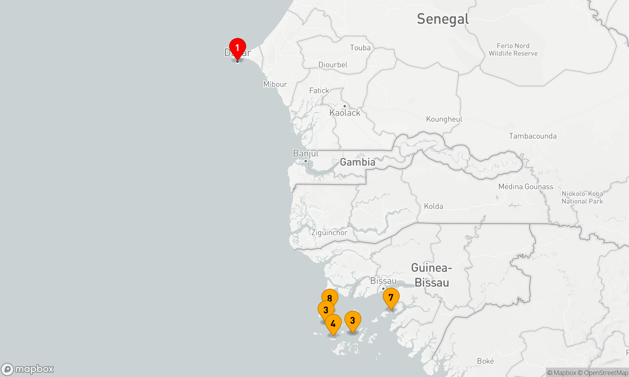 Route 8 Nächte - Abenteuer auf den Bissagos
