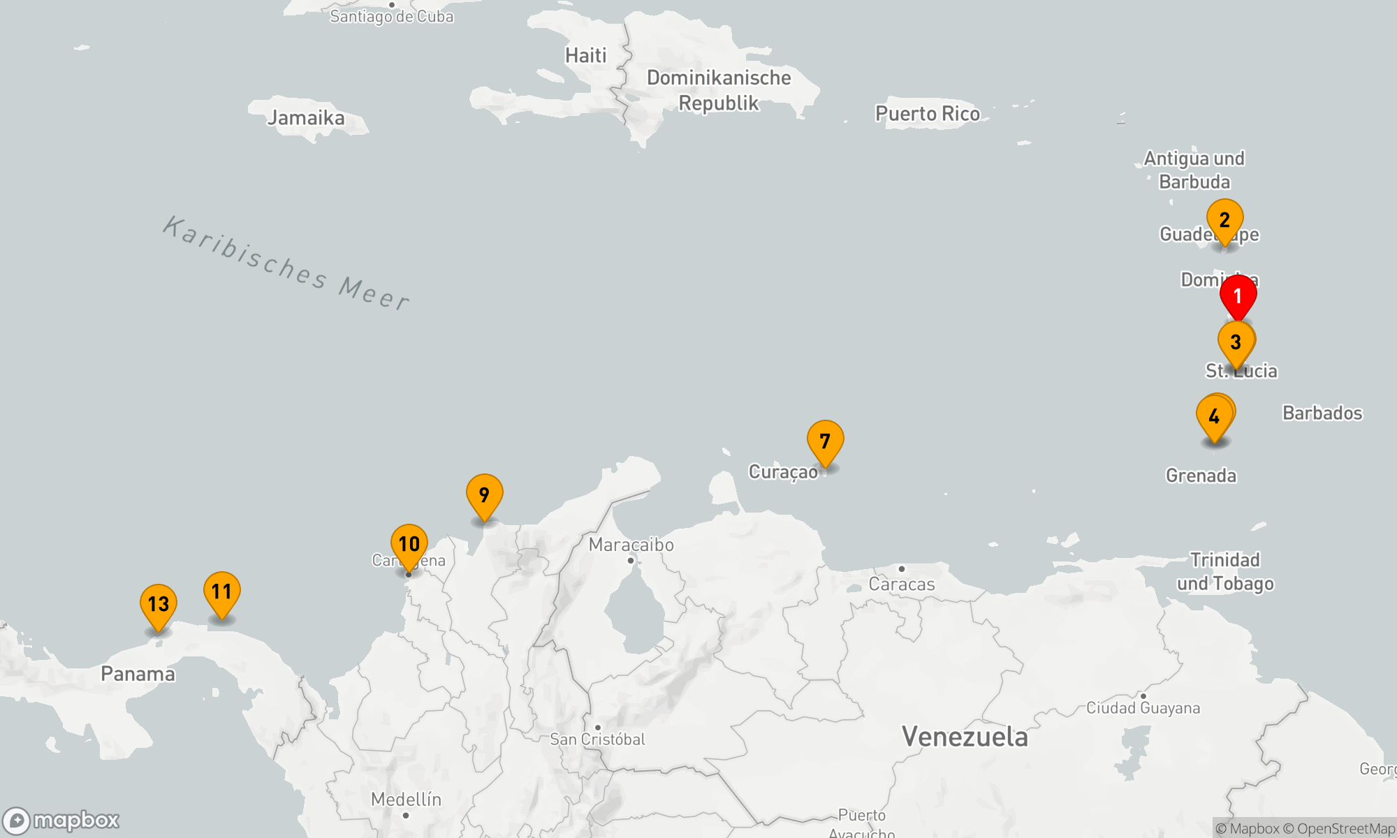 Route 12 Nächte - Panama,  Kolumbien und karibische Inseln