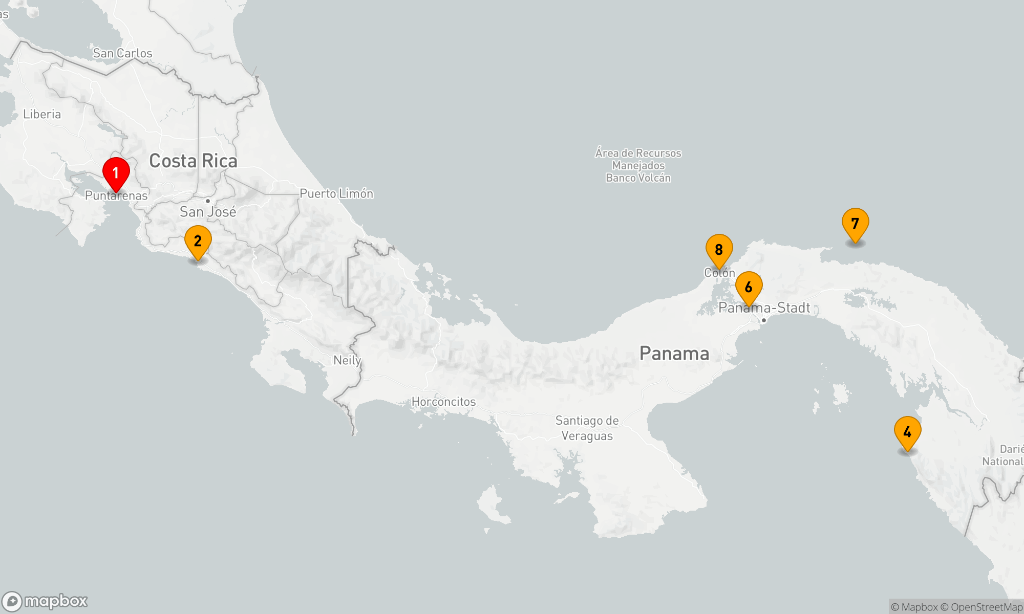 Route 7 Nächte - Panama und Costa Rica auf dem Seeweg: Die Naturwunder Mittelamerikas – mit Smithsonian Journeys