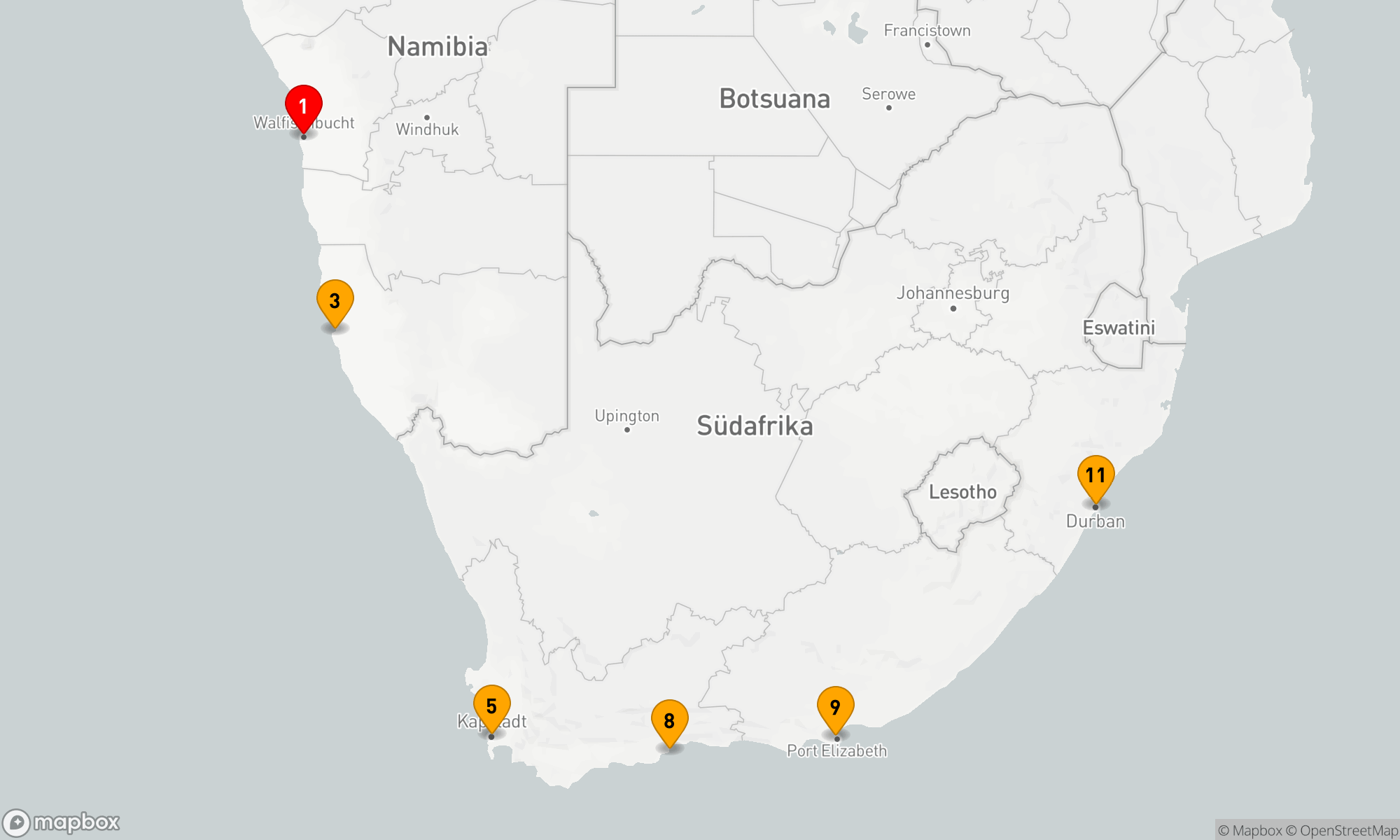 Route 10 Nächte - Namibia und Südafrika
