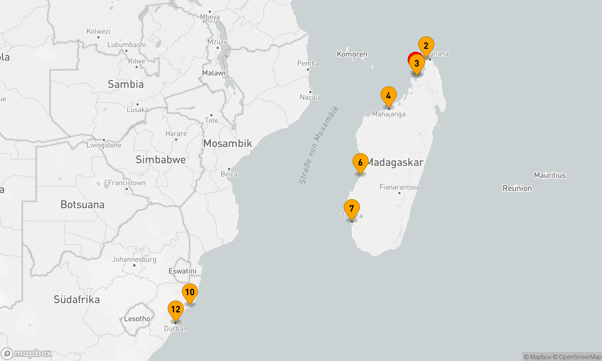 Route 11 Nächte - Madagaskar und Südafrika
