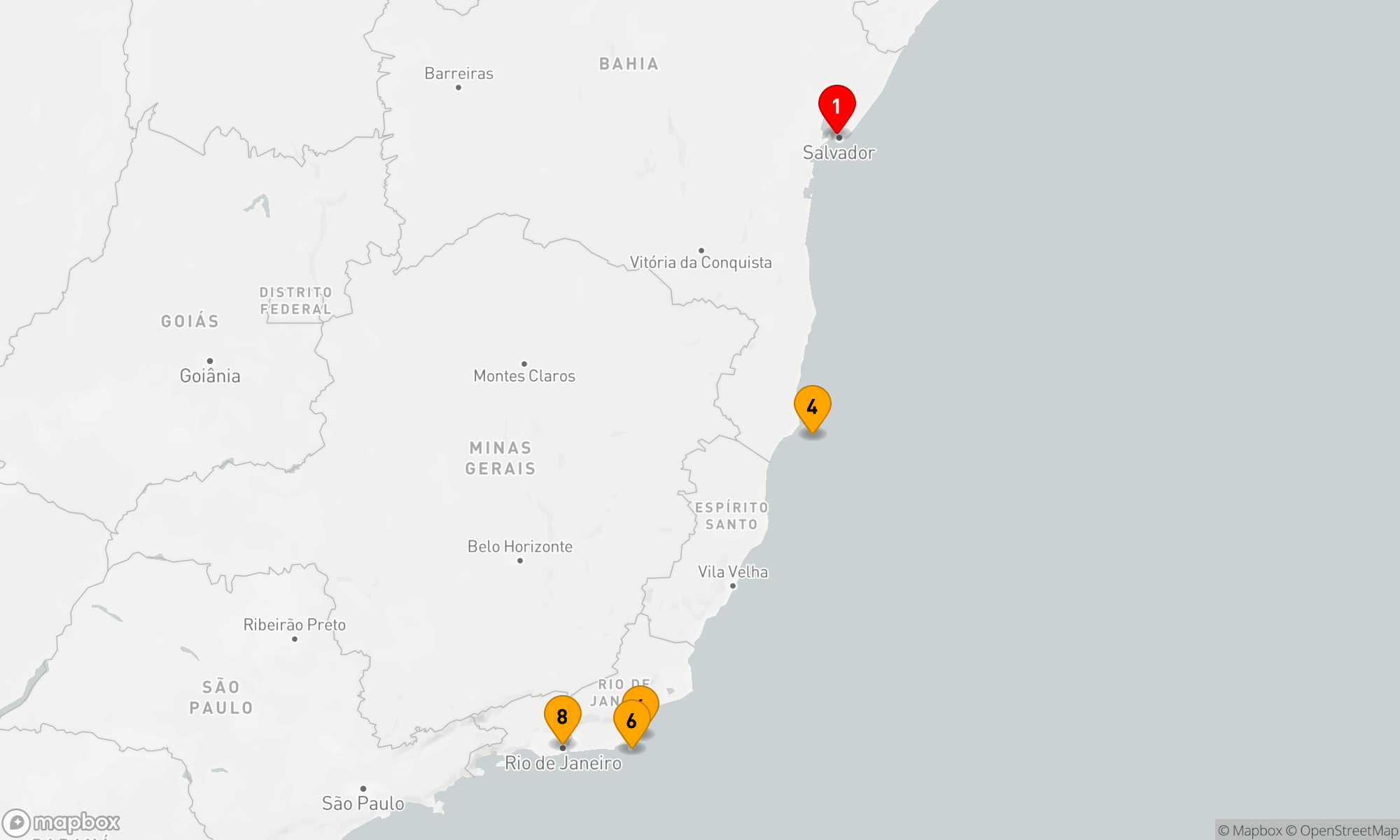 Route 6 Nächte - Küstenzauber Brasiliens