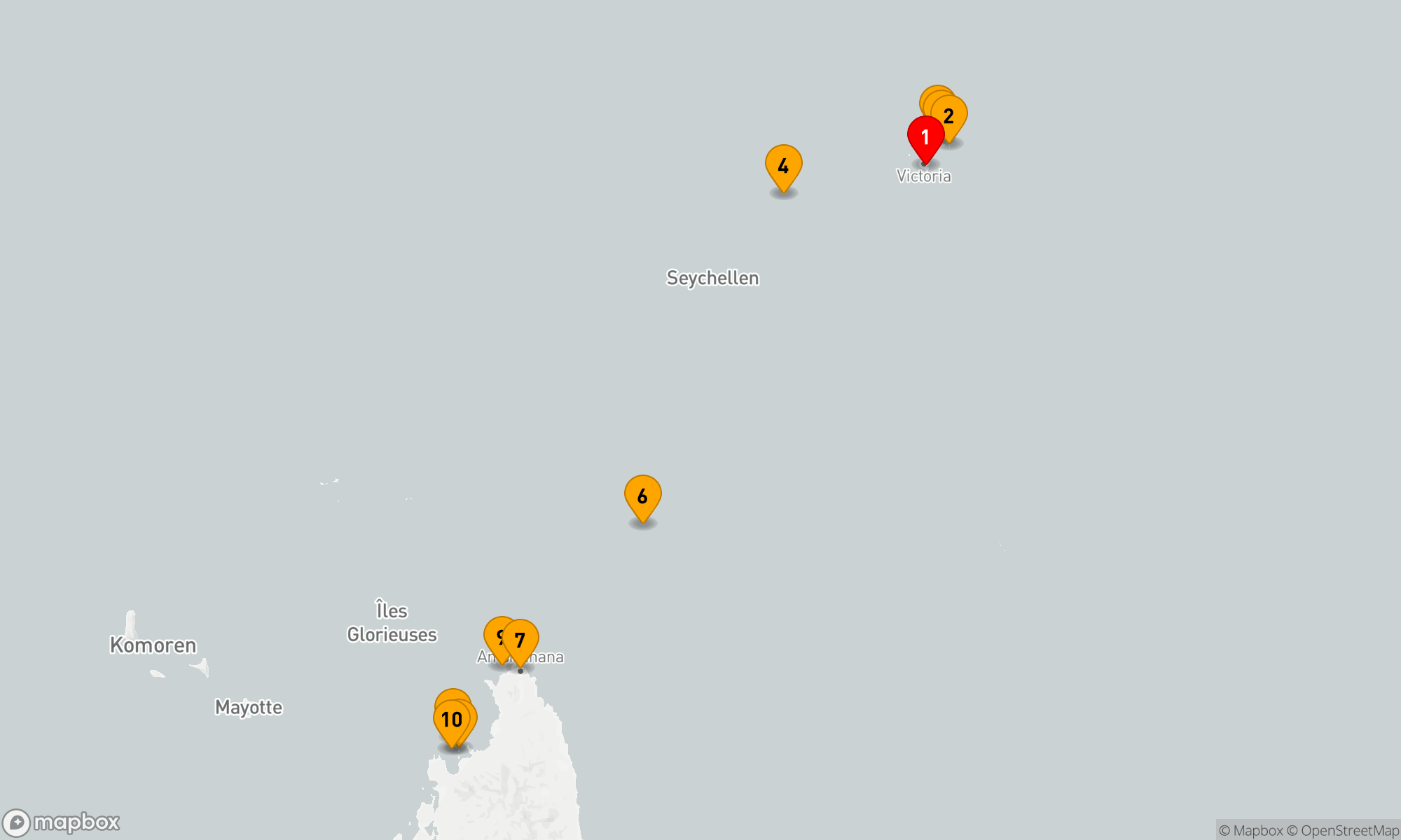 Route 10 Nächte - Madagaskar und die Seychellen: Naturschätze des Indischen Ozeans – mit Smithsonian Journeys