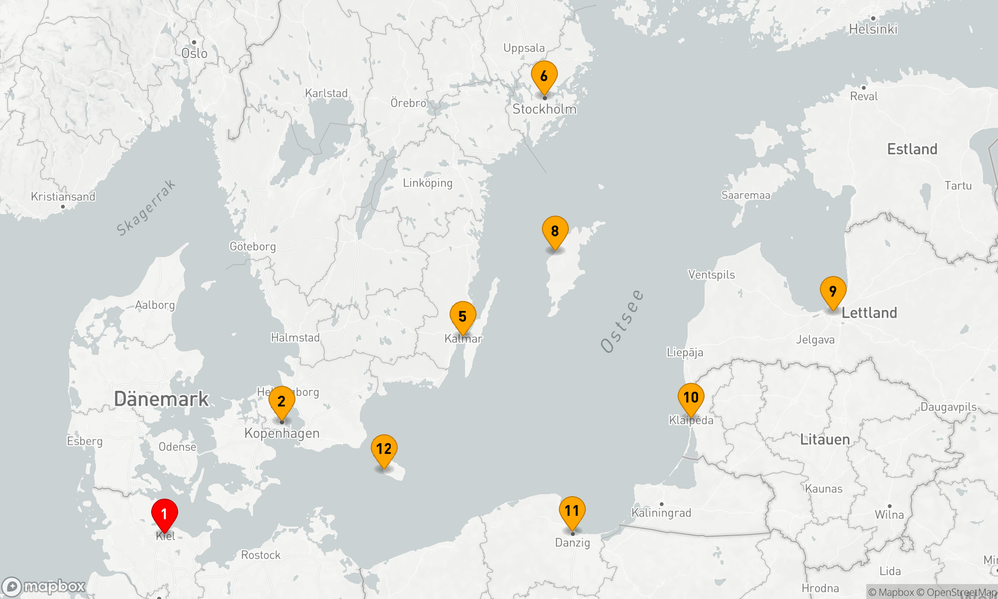 Route 12 Nächte - Ostsee Highlights: Natur & Kultur pur