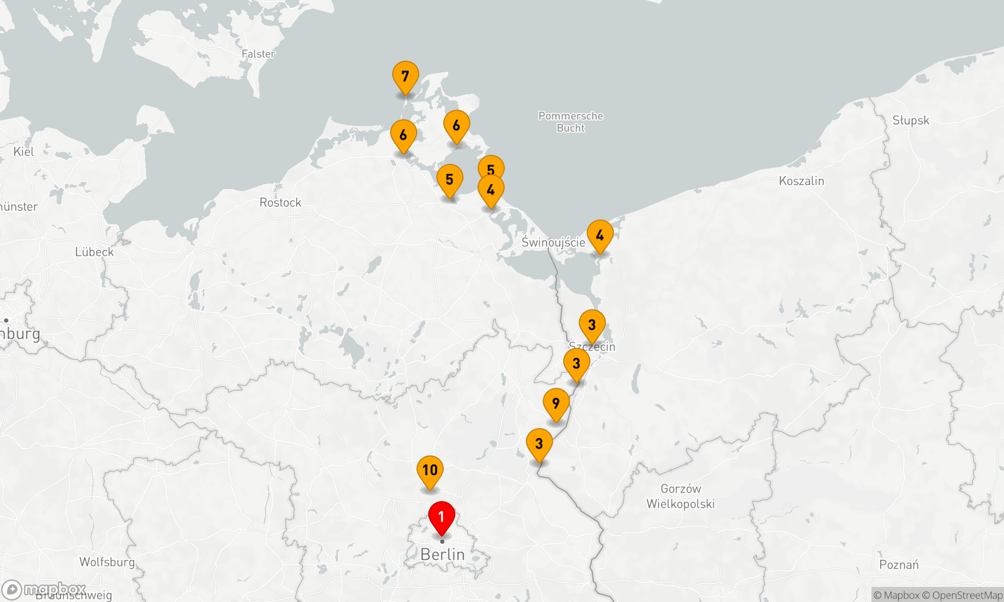 Route 10 Nächte - Von Berlin zu den Ostseeinseln