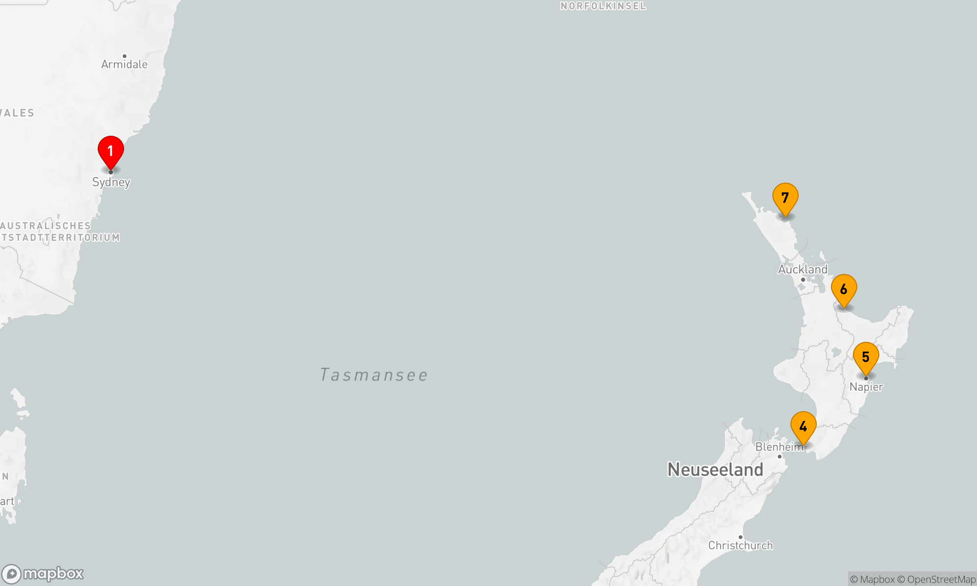 Route 9 Nächte - NEUSEELÄNDISCHE KREUZFAHRT