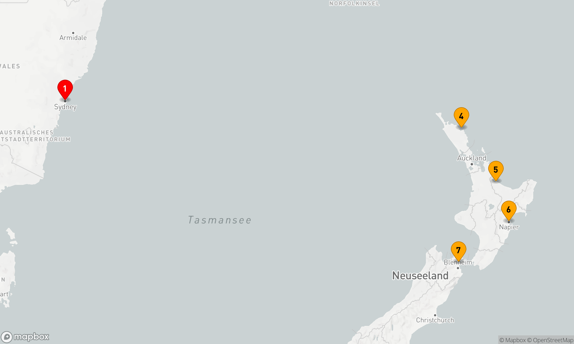 Route 9 Nächte - NEUSEELÄNDISCHE KREUZFAHRT