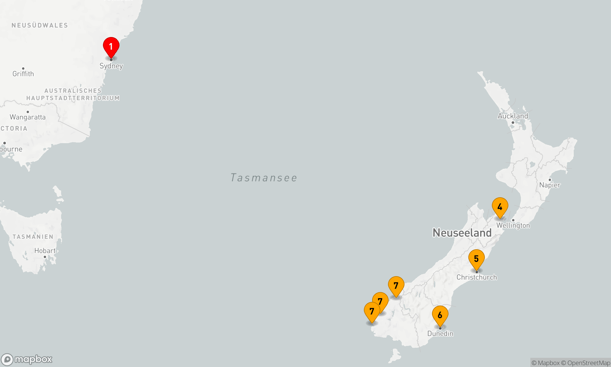 Route 9 Nächte - NEUSEELÄNDISCHE KREUZFAHRT