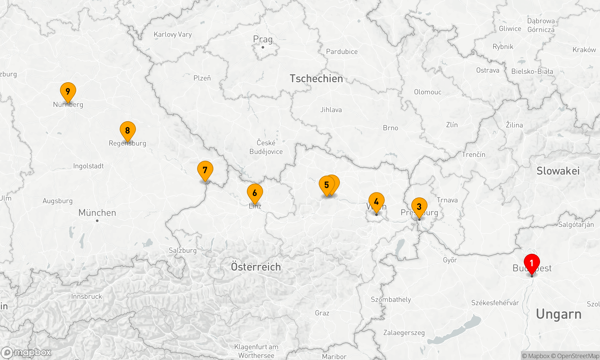 Route 9 Nächte - Donau in der Tiefe