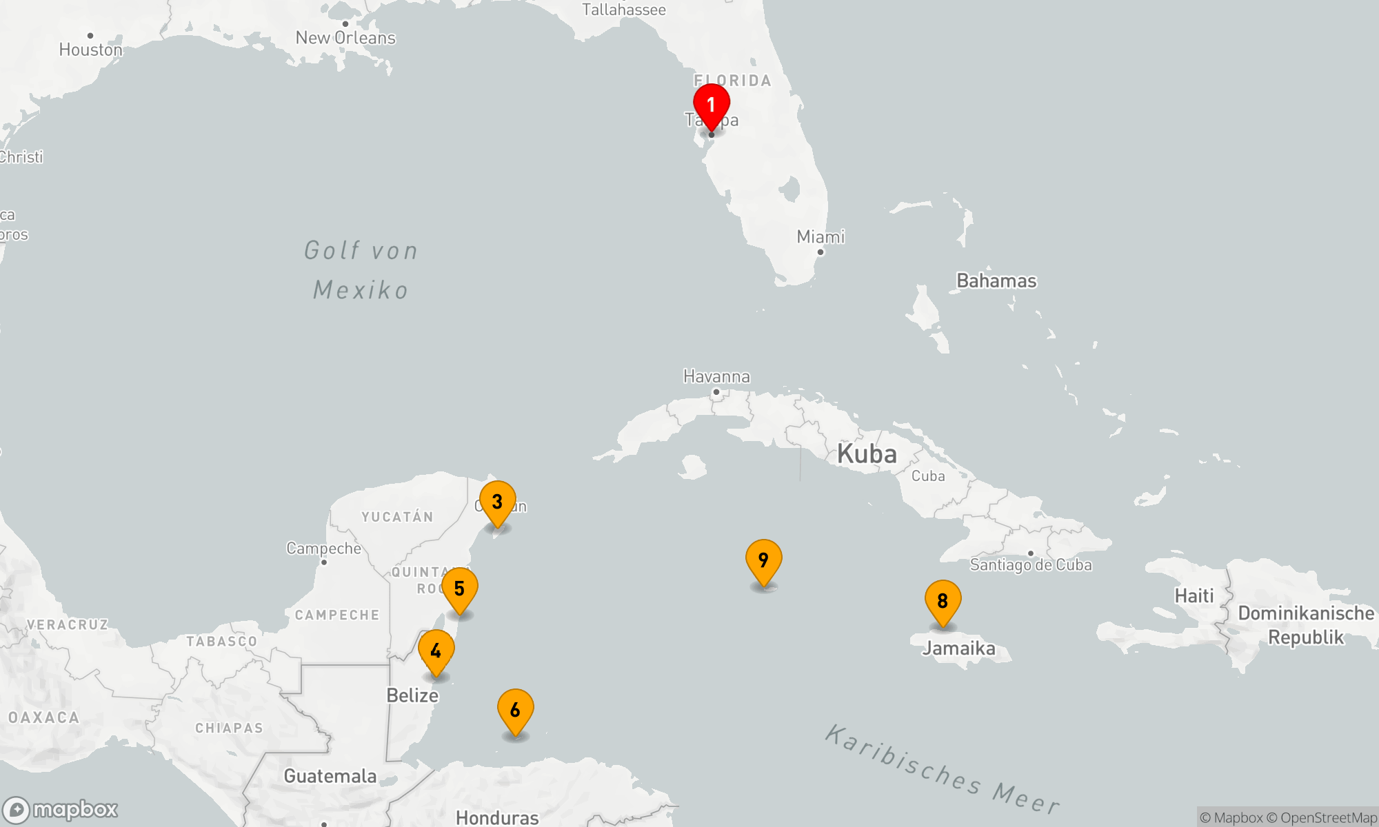 Route 10 Nächte - KREUZFAHRT IN DER WESTLICHEN KARIBIK