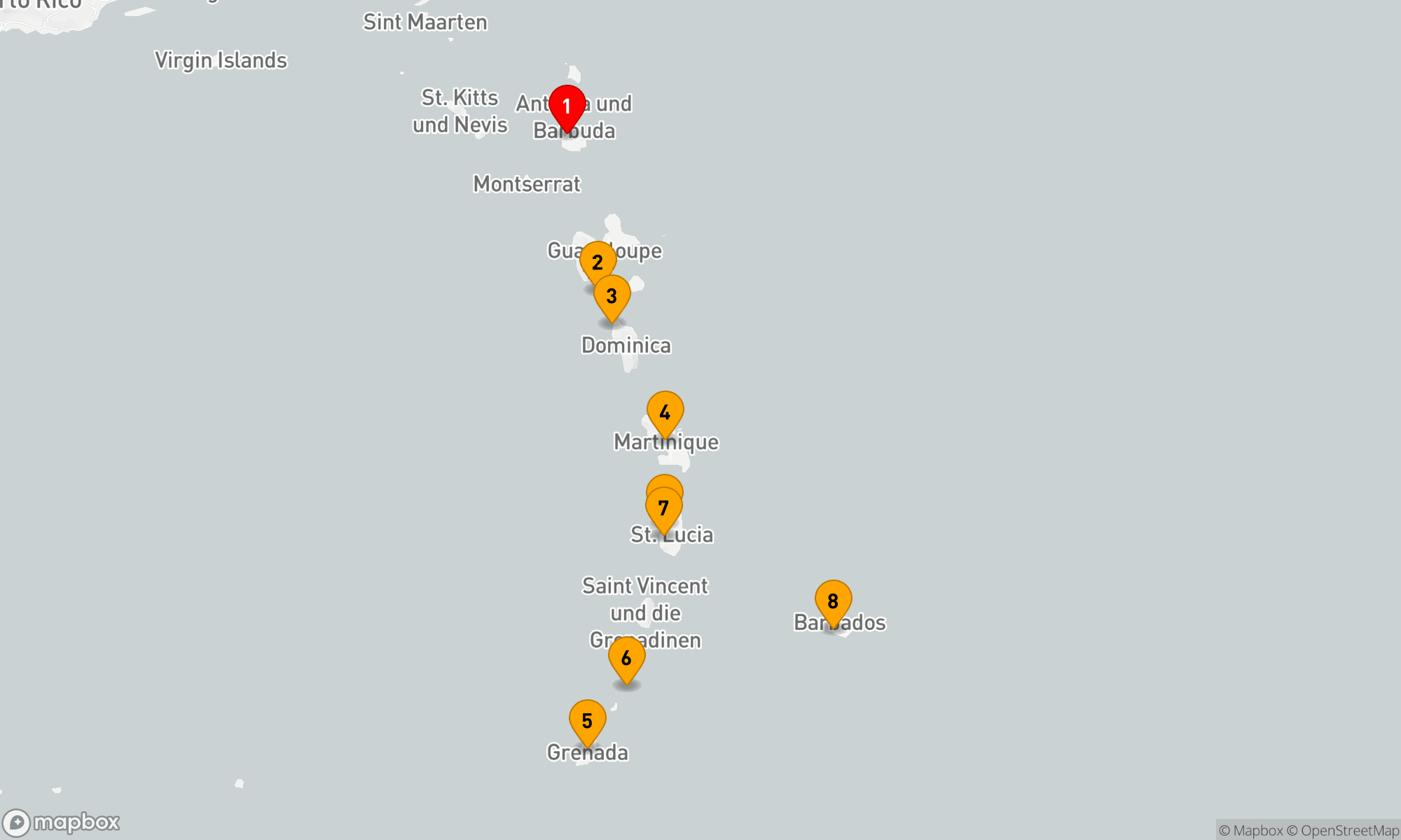 Route 7 Nächte - Klassischer Segler Karibik
