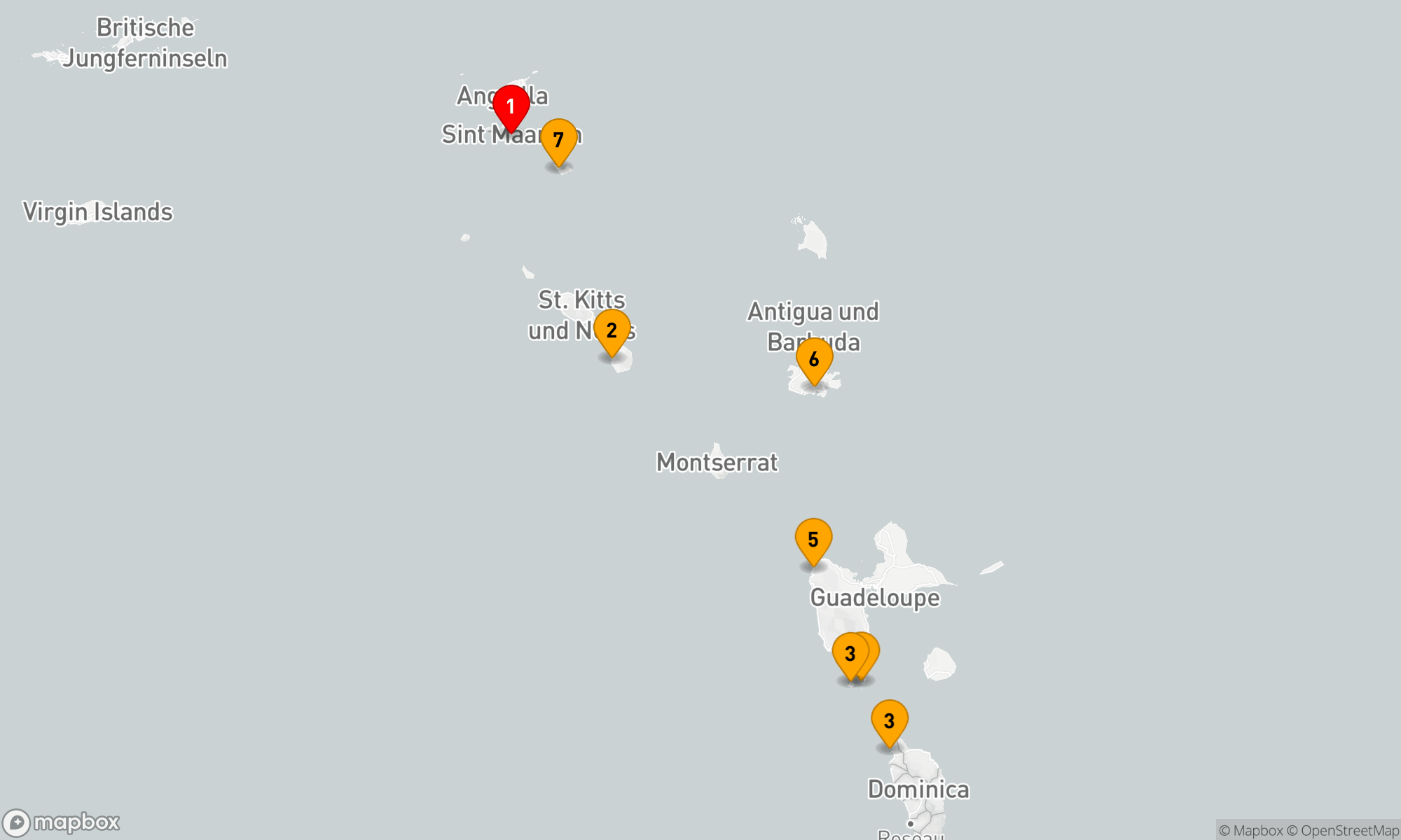 Route 7 Nächte - Leeward Inseln