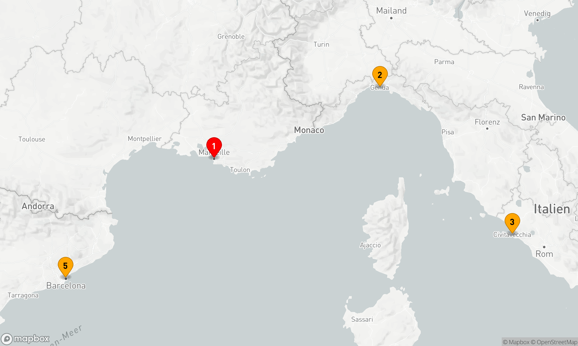 Route 5 Nächte - Mediterrane Entdeckungsreise
