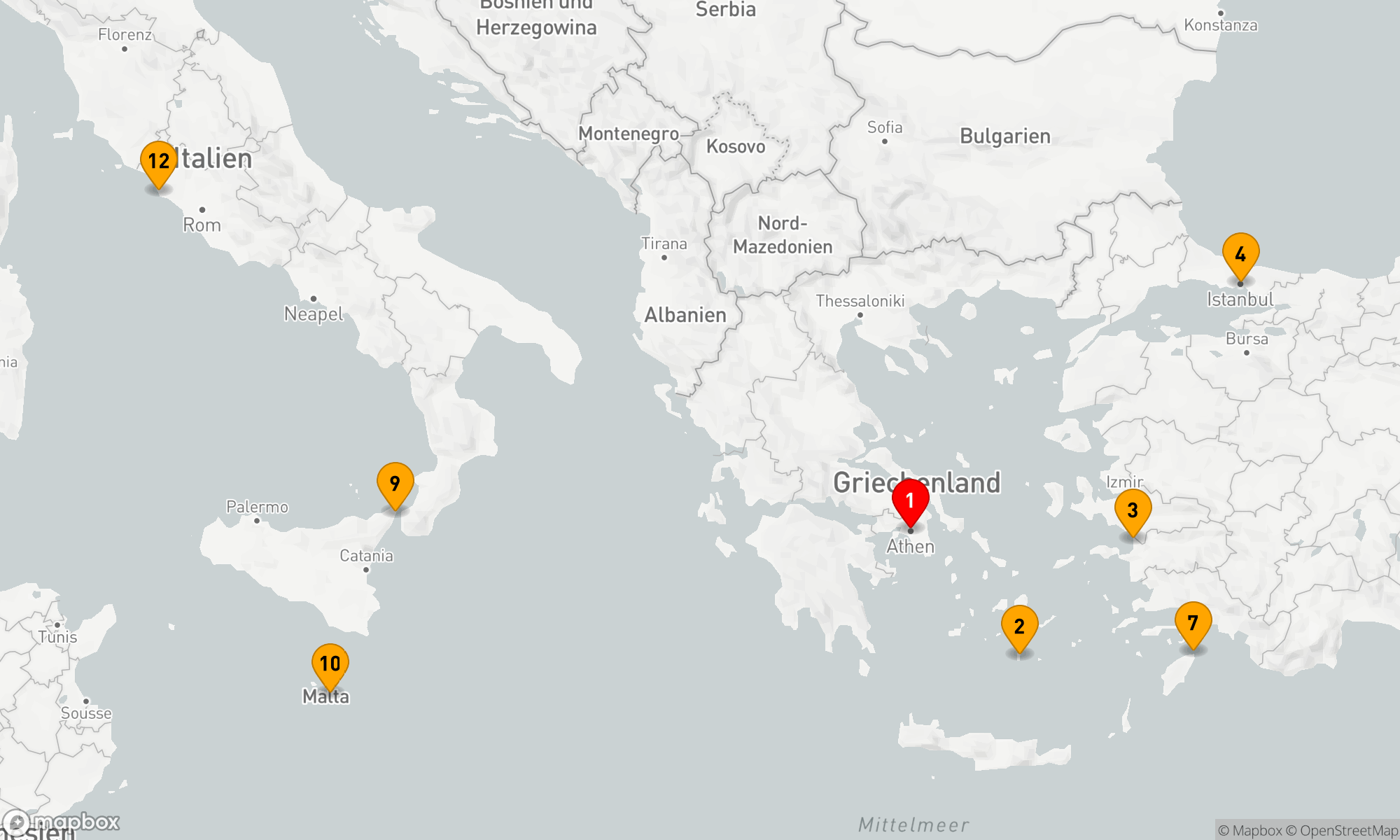 Route 11 Nächte - Mittelmeer mit griechischen Inseln & Türkei
