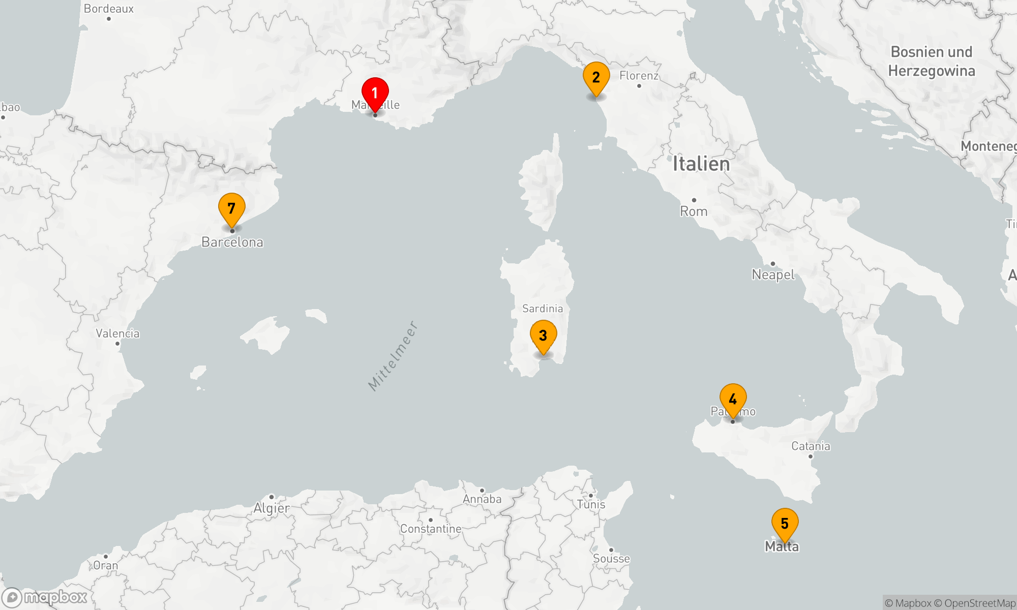 Route 7 Nächte - Mediterrane Entdeckungsreise