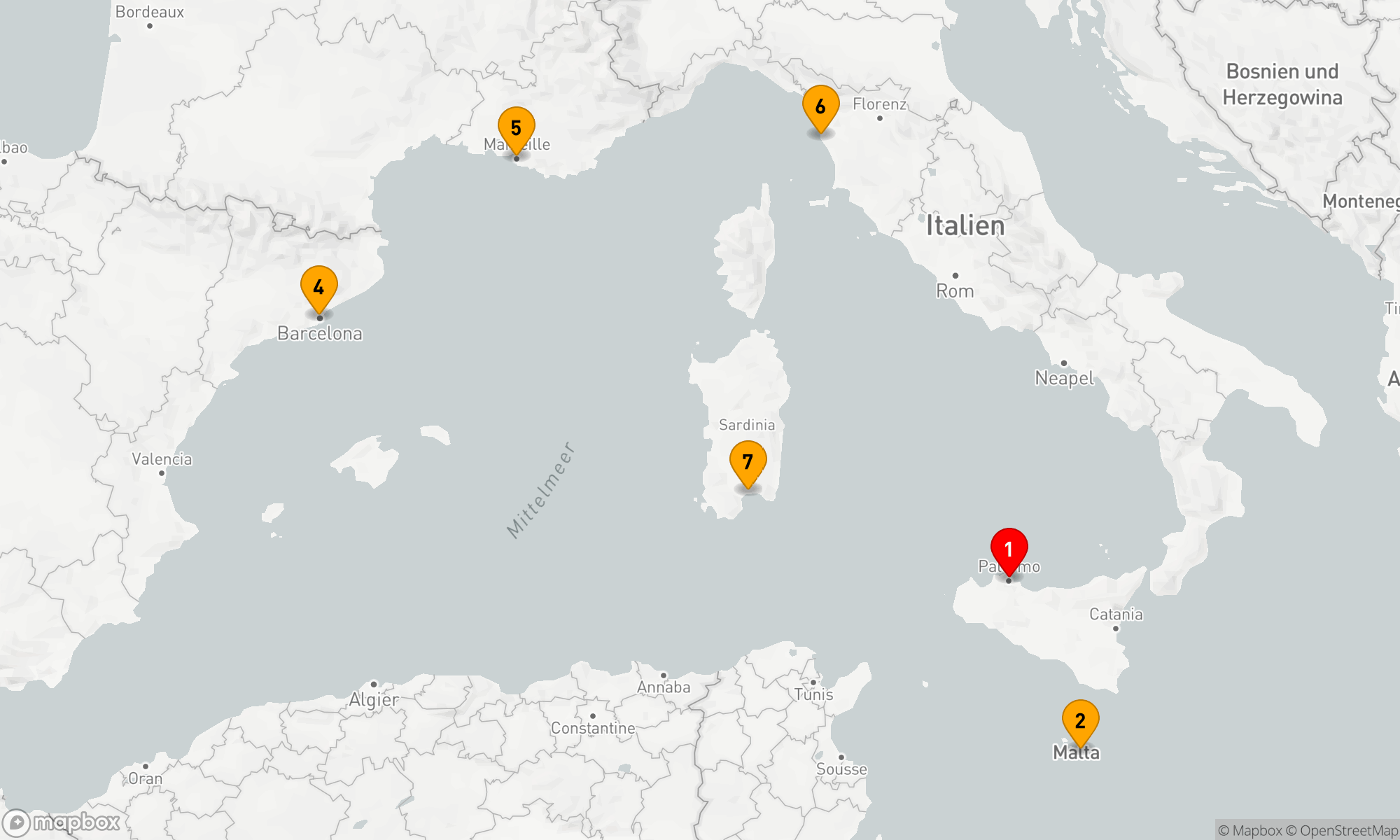 Route 7 Nächte - Mediterrane Entdeckungstour