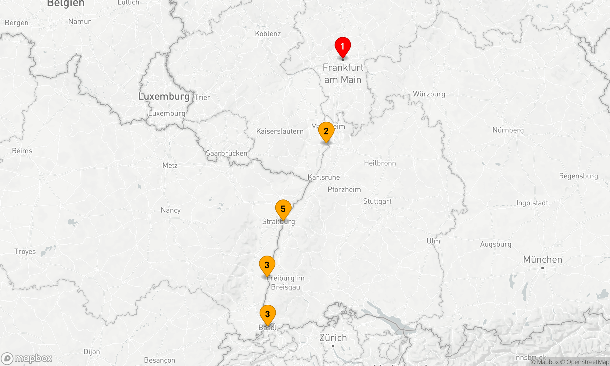 Route 5 Nächte - Rheinerlebnis