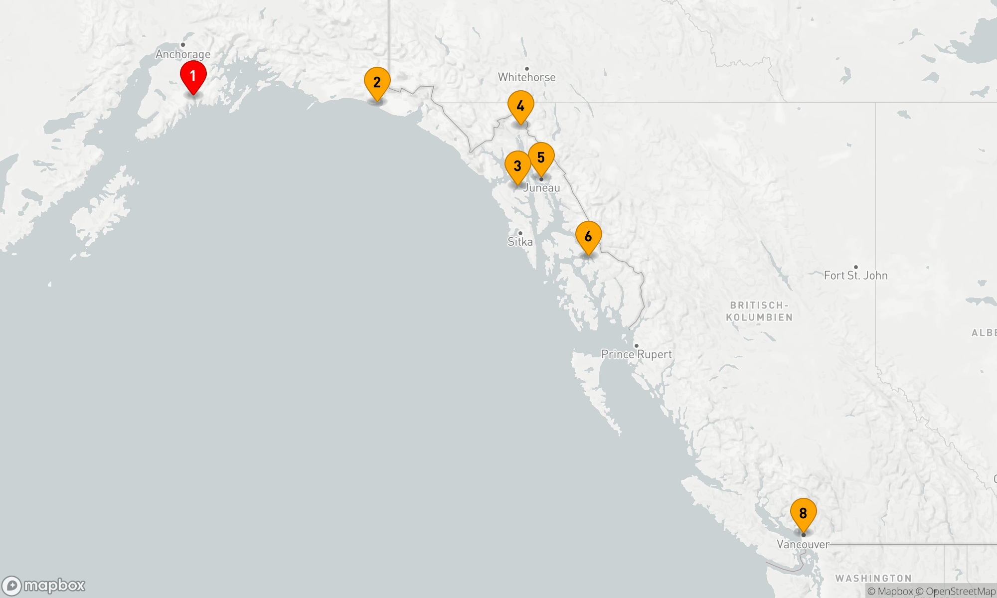 Route 7 Nächte - Alaskas majestätische Entdeckungsreise