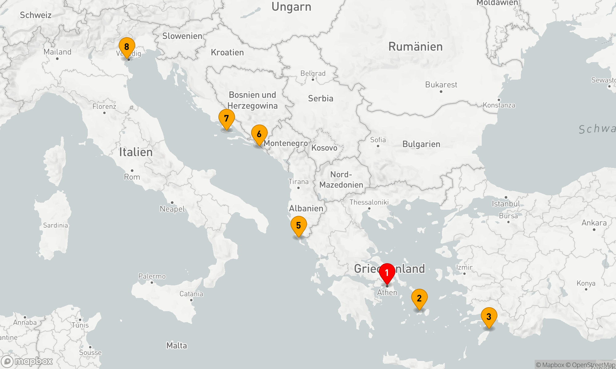 Route 7 Nächte - Odyssee der Ägäischen und Adria-Meere