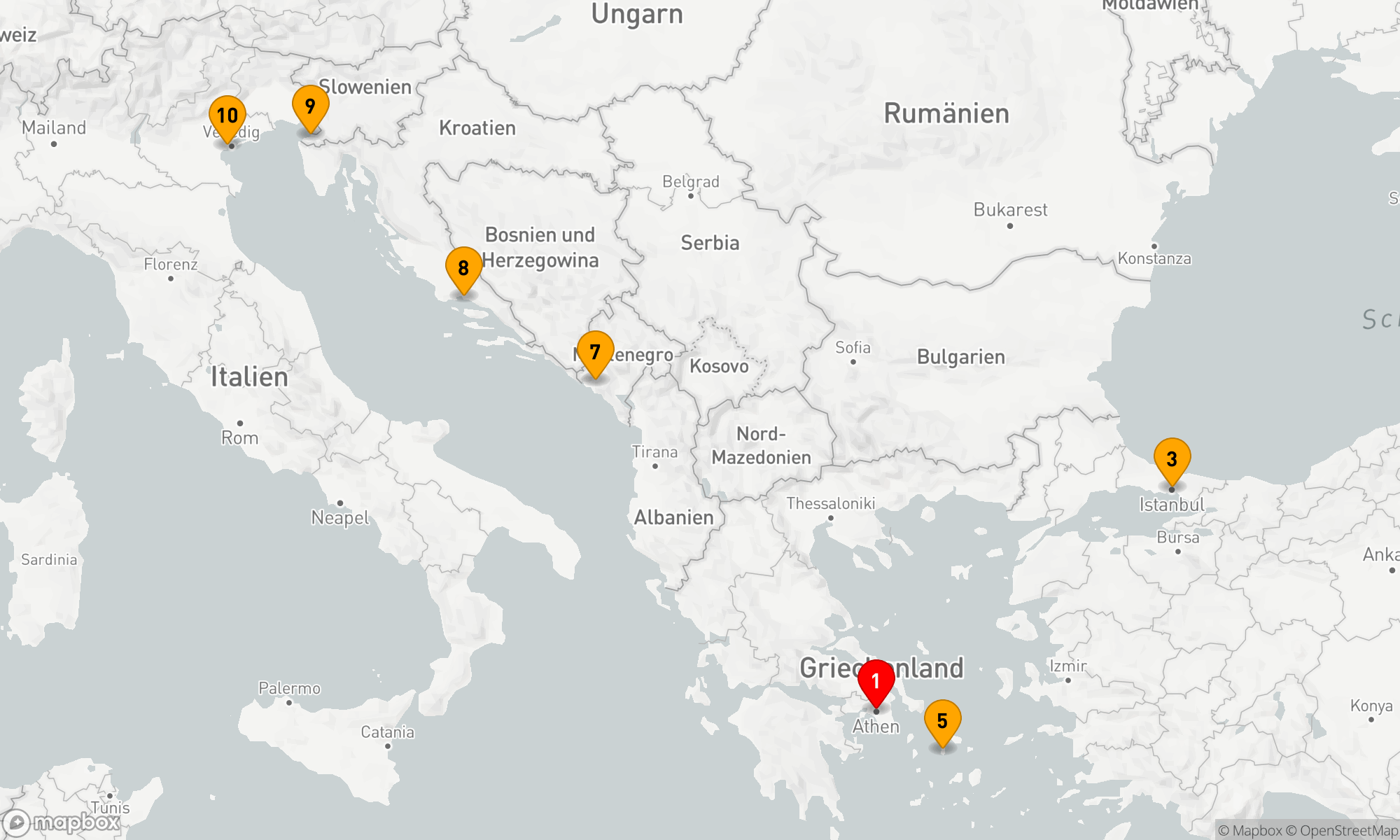 Route 9 Nächte - Odyssee der Ägäis und Adria