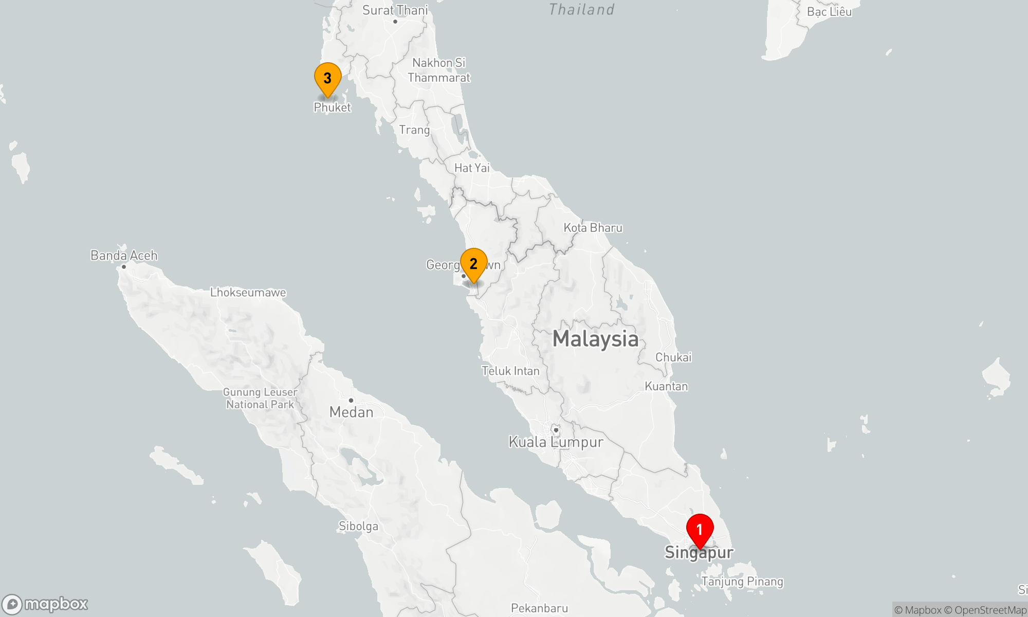 Route 5 Nächte - PENANG & PHUKET KREUZFAHRT