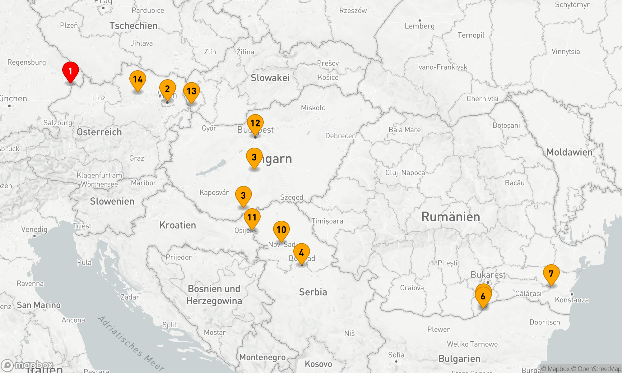 Route 14 Nächte - Von Passau ans Schwarze Meer