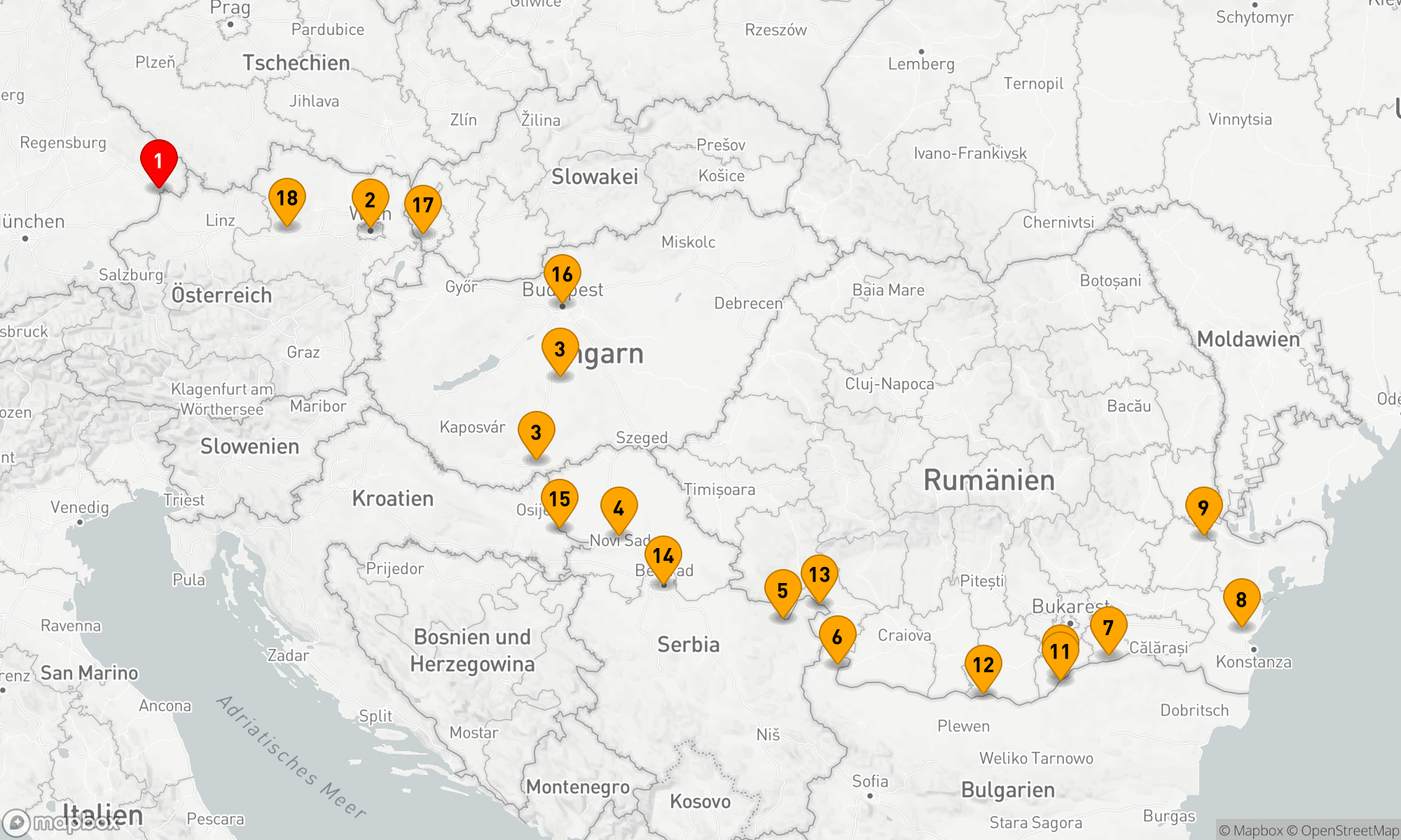 Route 18 Nächte - Naturschauspiel am Donau-Schwarzmeer-Kanal