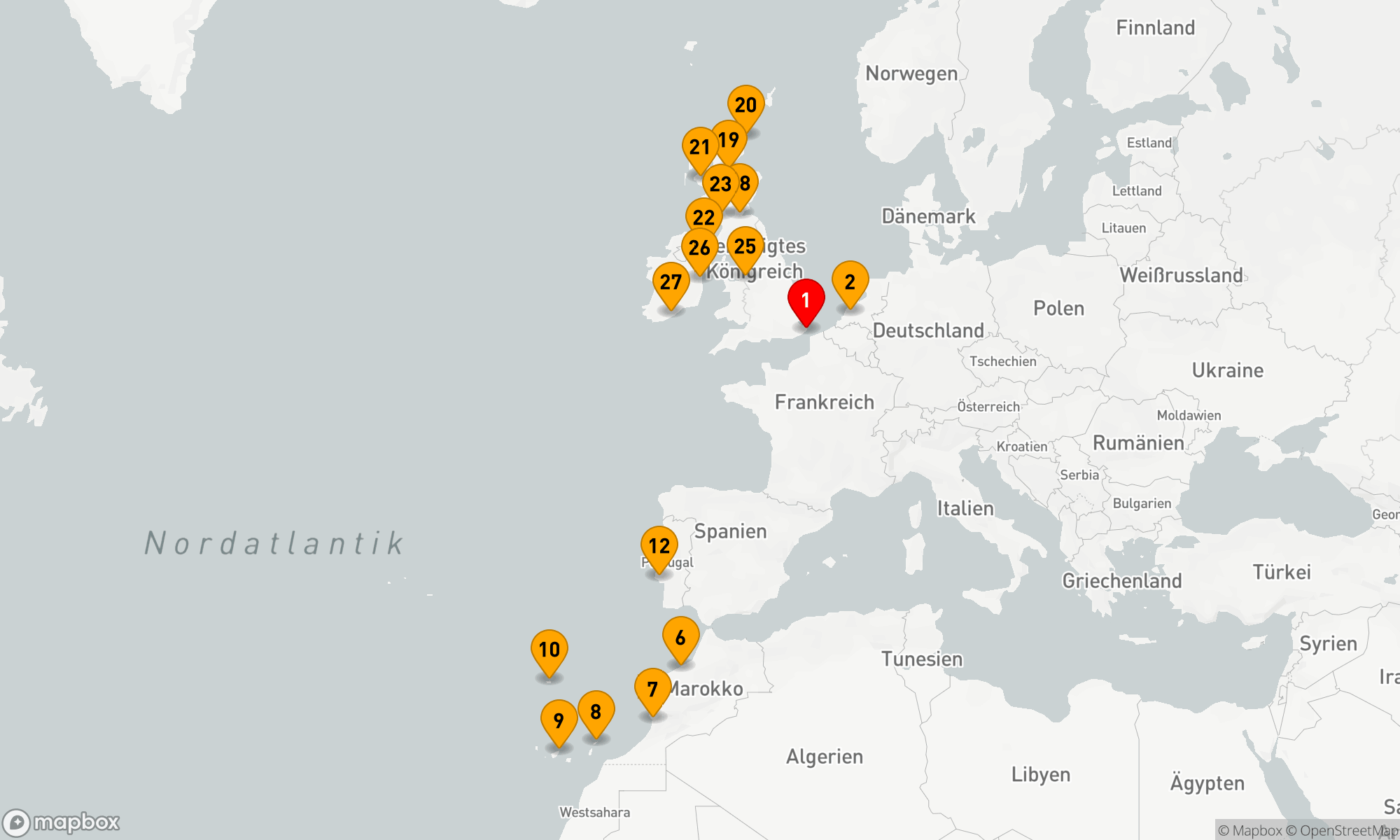 Route 28 Nächte - KANARISCHE INSELN & BRITISCHE INSELN: MADEIRA & GLASGOW