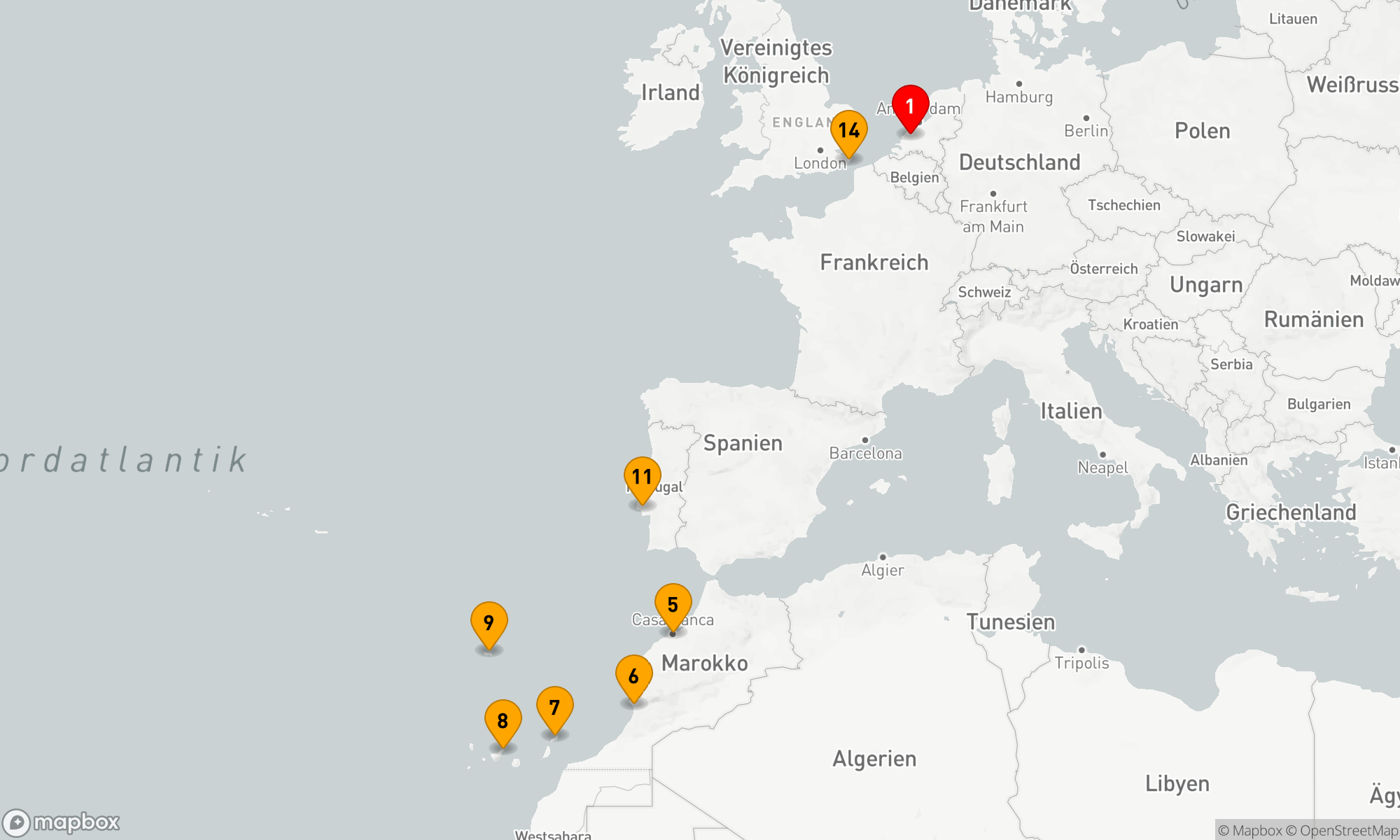 Route 14 Nächte - KANARISCHE INSELVERZAUBERUNG MIT MAROKKO & MADEIRA