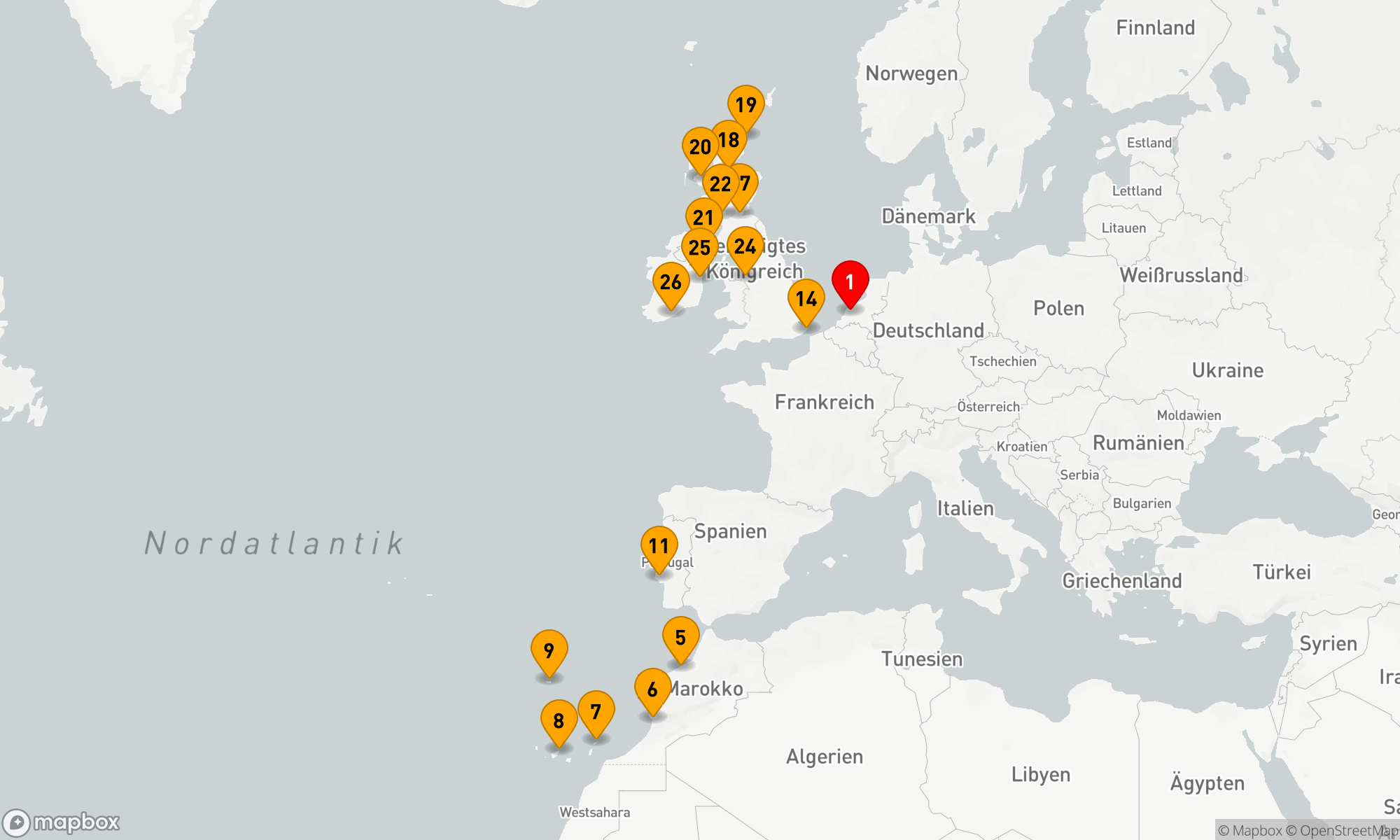 Route 28 Nächte - KANARISCHE INSELN & BRITISCHE INSELN: MADEIRA & GLASGOW