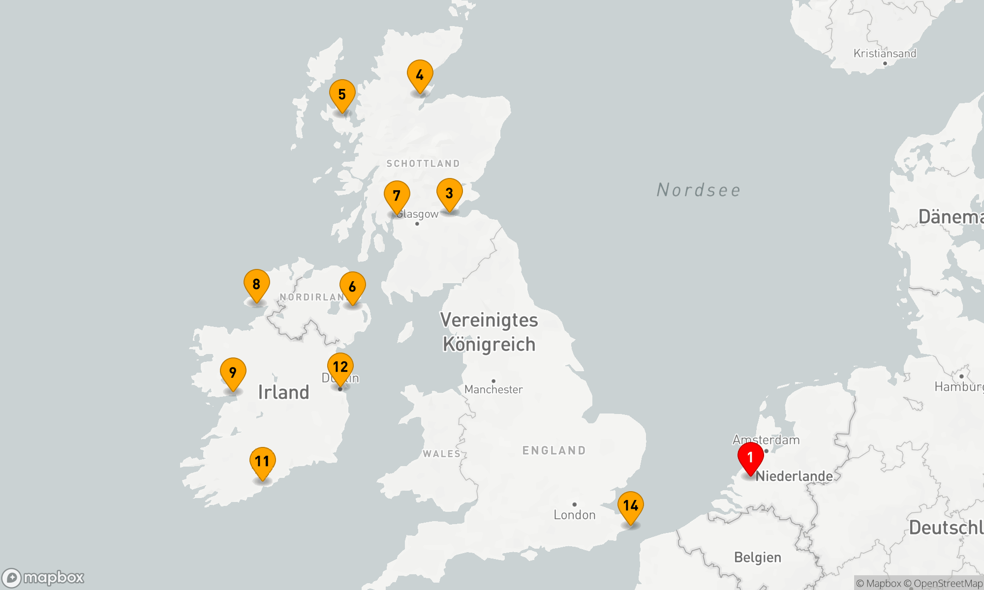 Route 14 Nächte - WILDE BRITISCHE INSELN: BELFAST MIT HISTORY CHANNEL