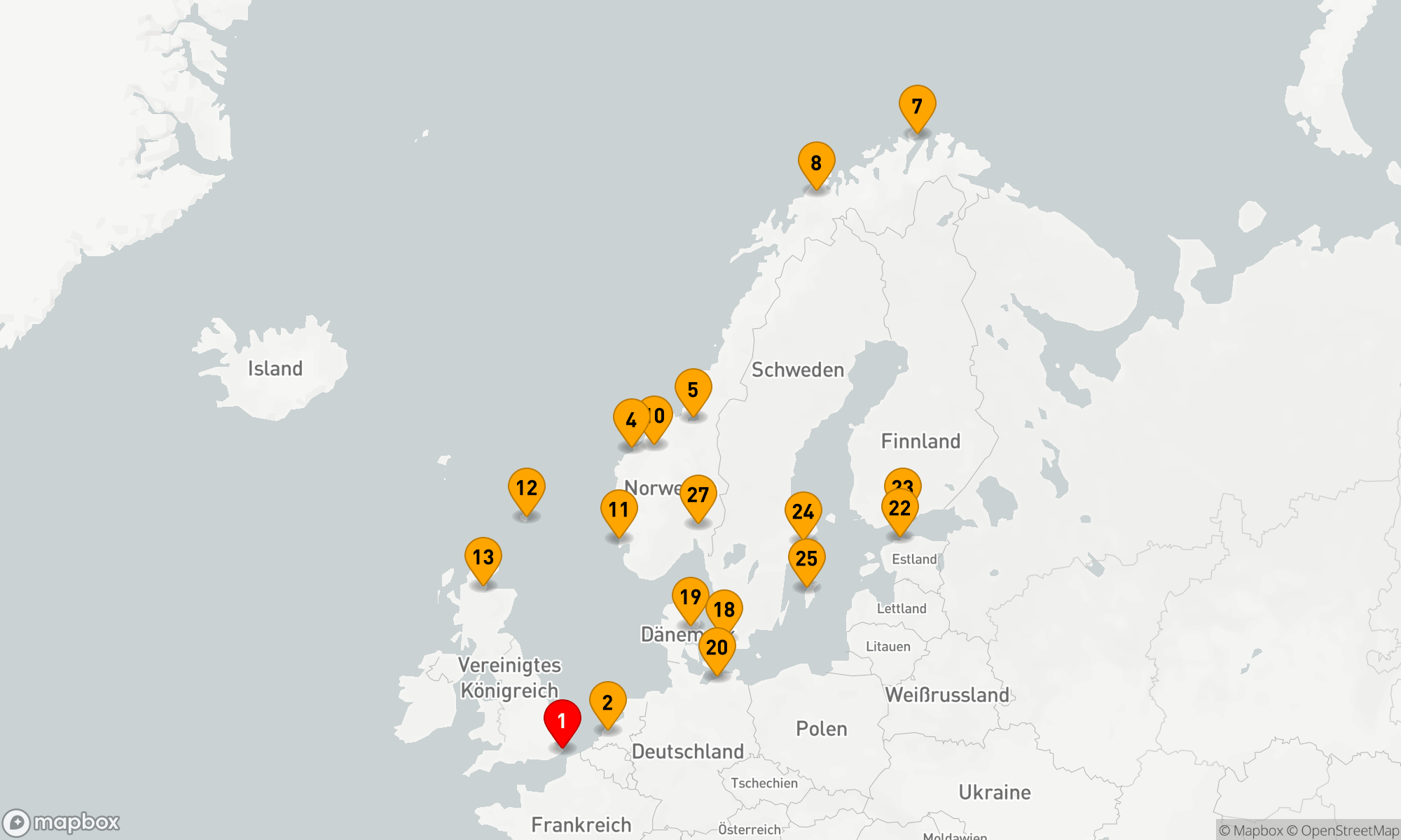 Route 28 Nächte - ARKTISCHE SONNENWENDE & HAUPTSTÄDTE MIT HISTORY CHANNEL
